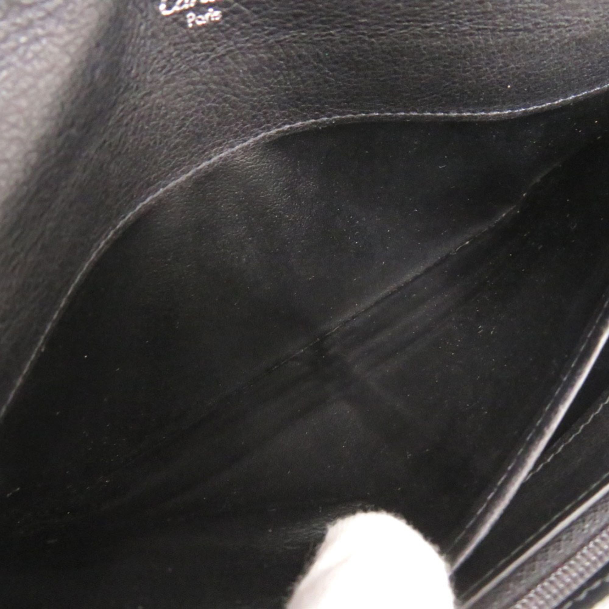 Cartier Happy Birthday Black Patent Leather Long Wallet (Bi-Fold) (Pre-Owned)