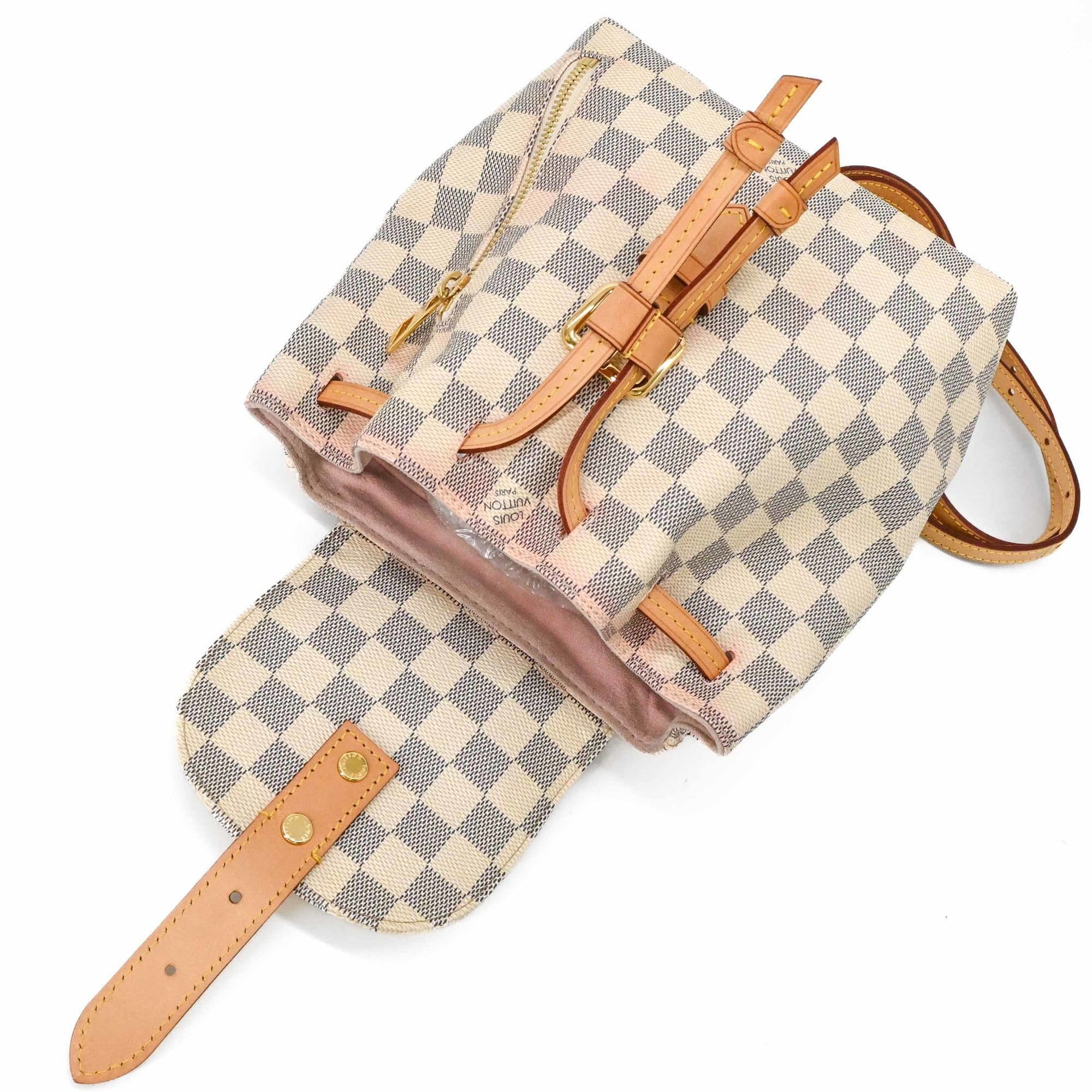 Louis Vuitton Damier Azur White Damier Azur Backpack (Pre-Owned)