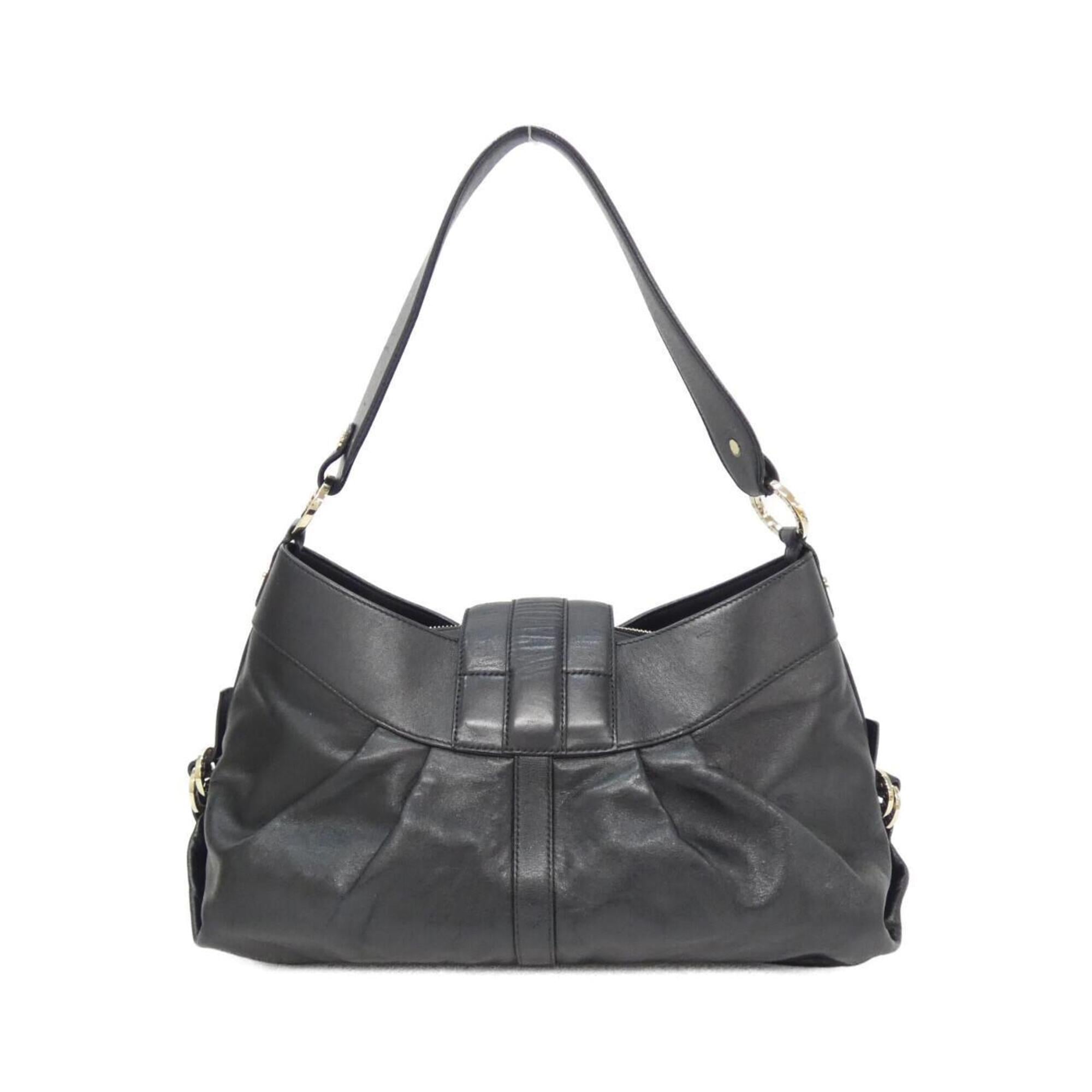Bvlgari Black Leather Shoulder Bag (Pre-Owned)