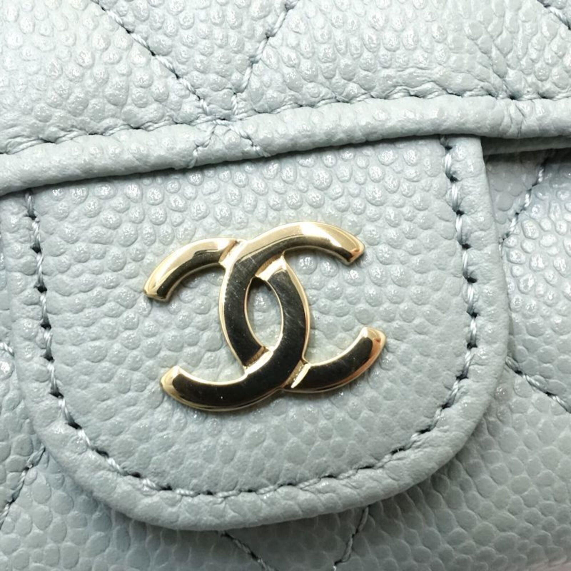 Chanel Green Grained Calfskin Coin Purse/Coin Case (Pre-Owned)