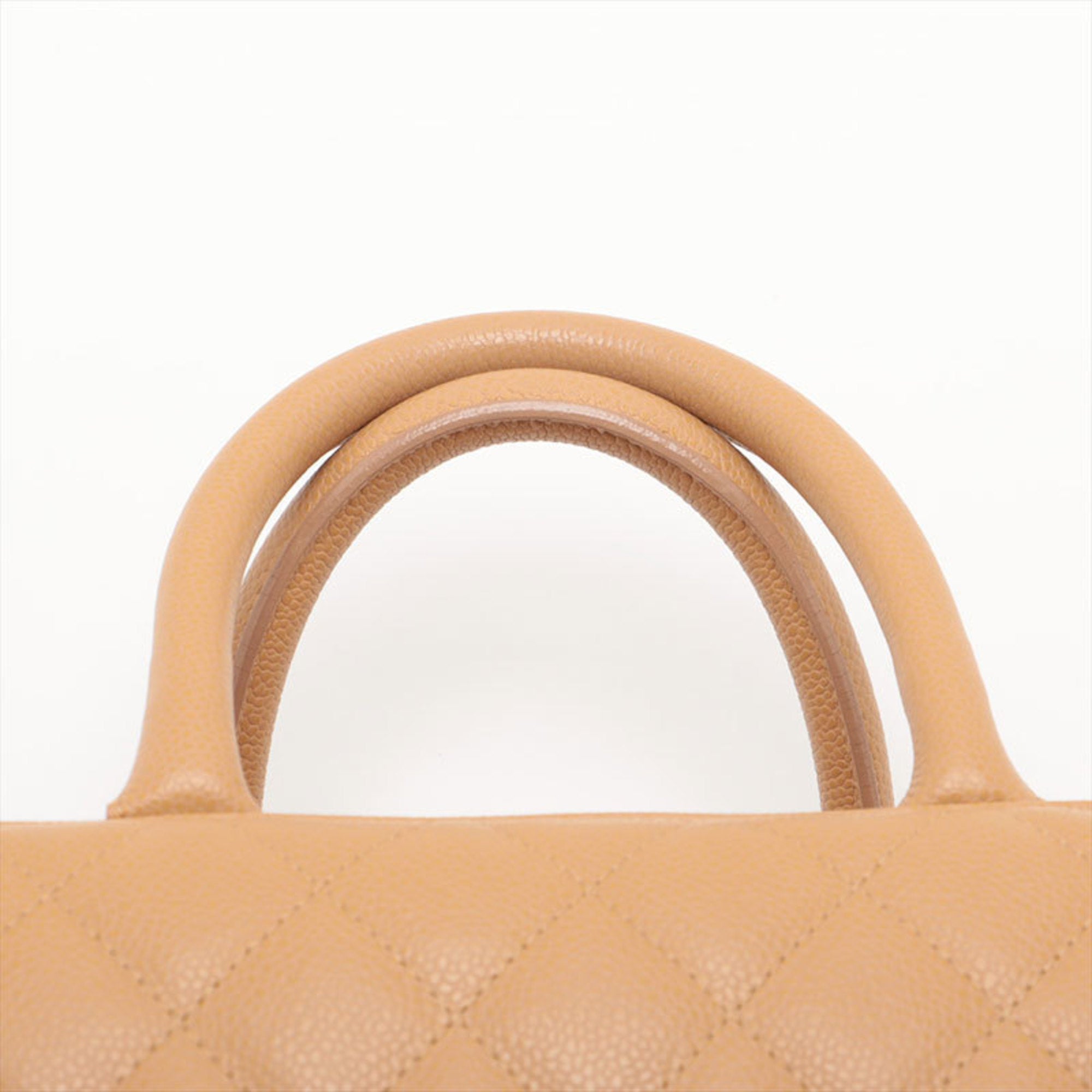 Chanel Matelasse Beige Grained Calfskin Handbag (Pre-Owned)