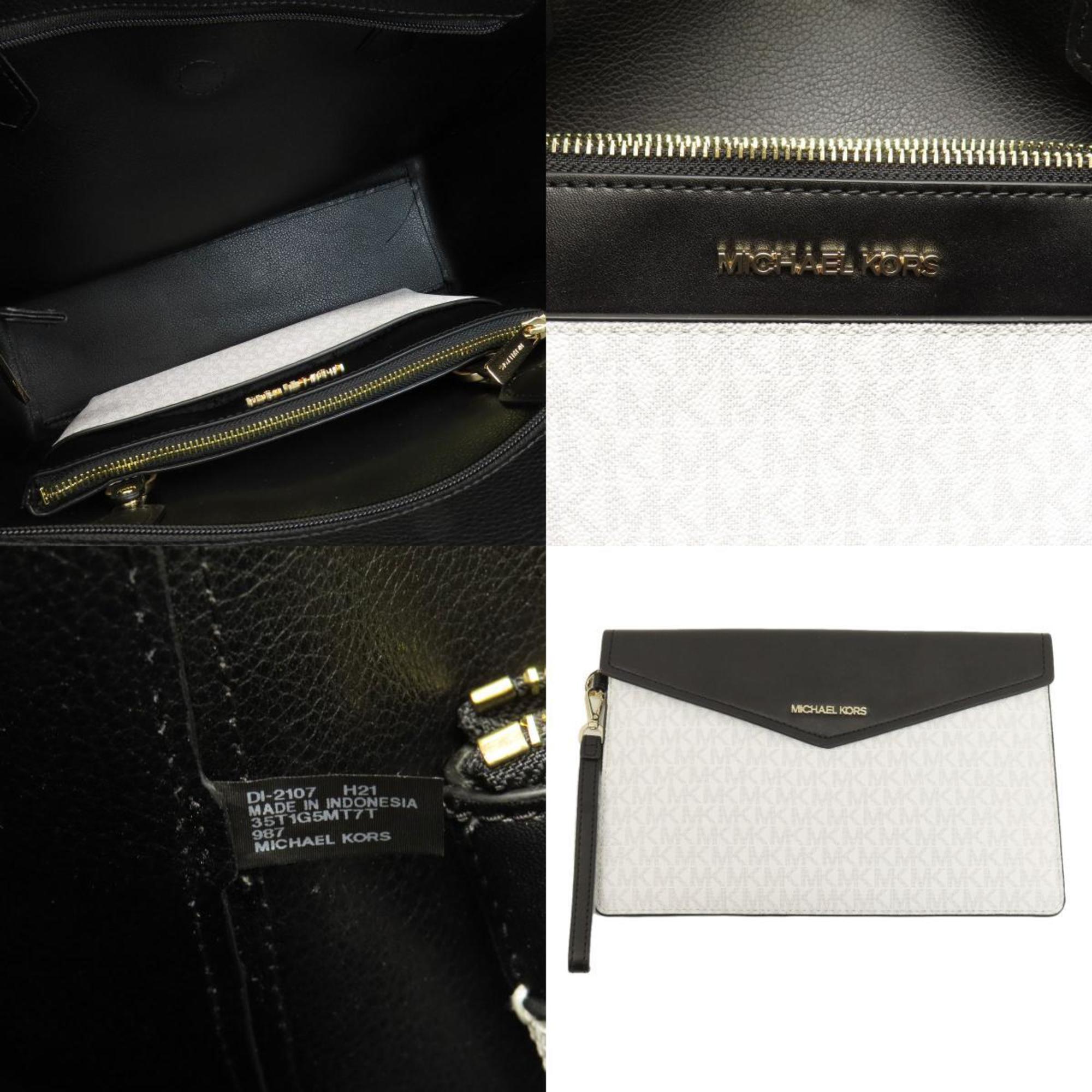 Michael Kors Black Leather Tote Bag (Pre-Owned)