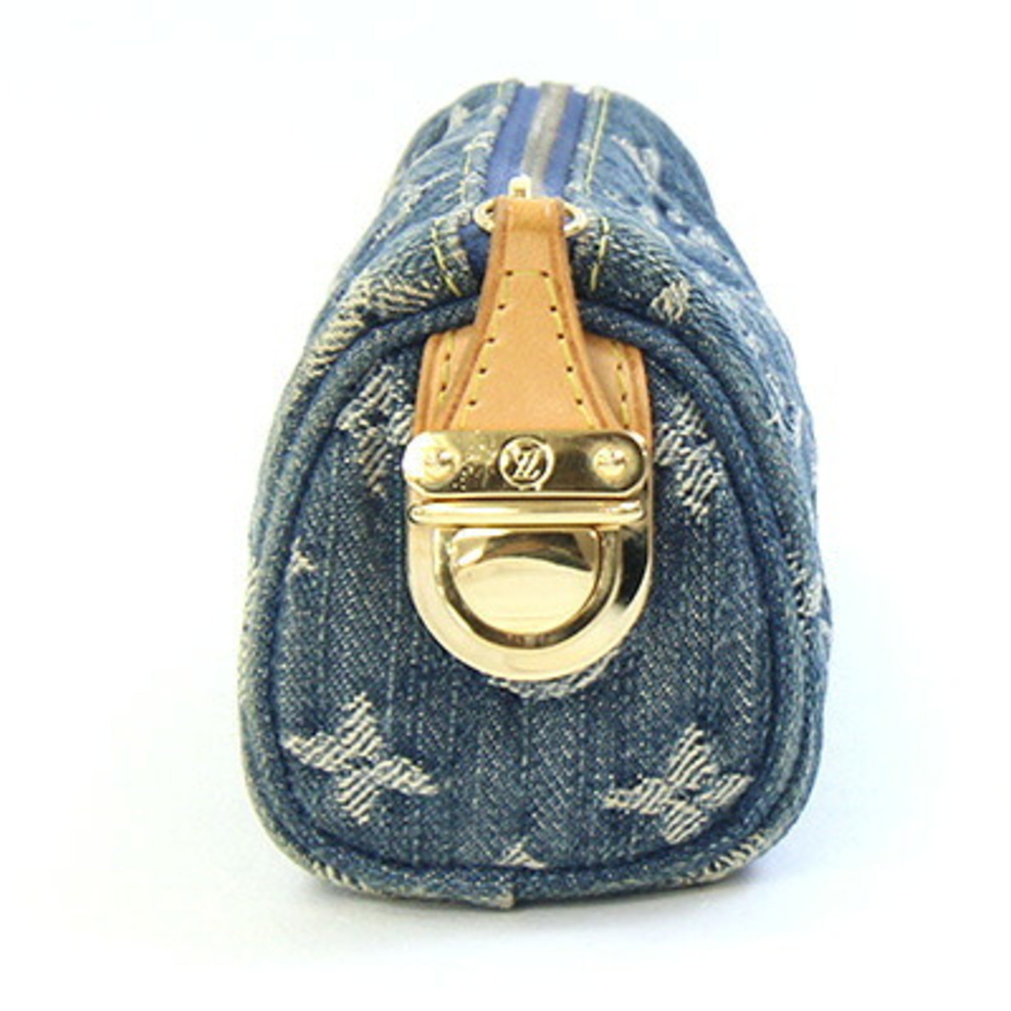 Louis Vuitton Blue Denim Handbag Pouch (Pre-Owned)