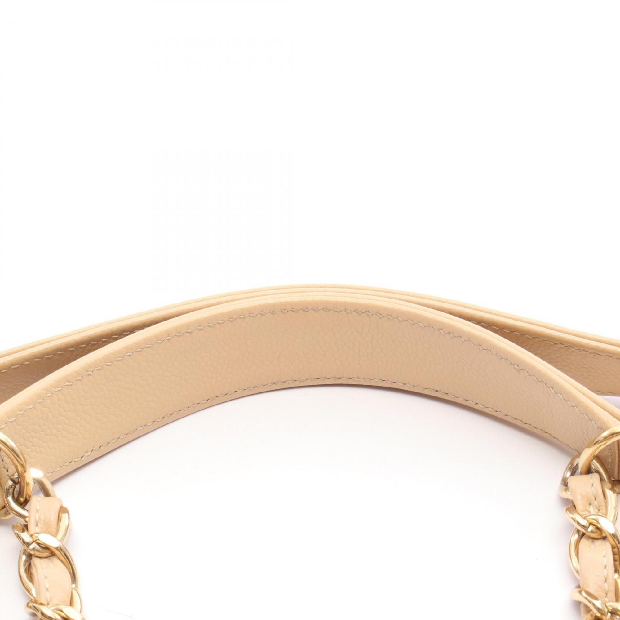 Chanel Beige Grained Calfskin Handbag Tote Bag (Pre-Owned)