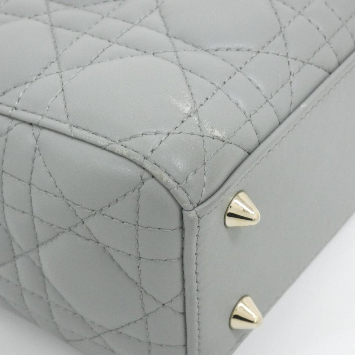 Christian Dior Gray Leather Handbag (Pre-Owned)