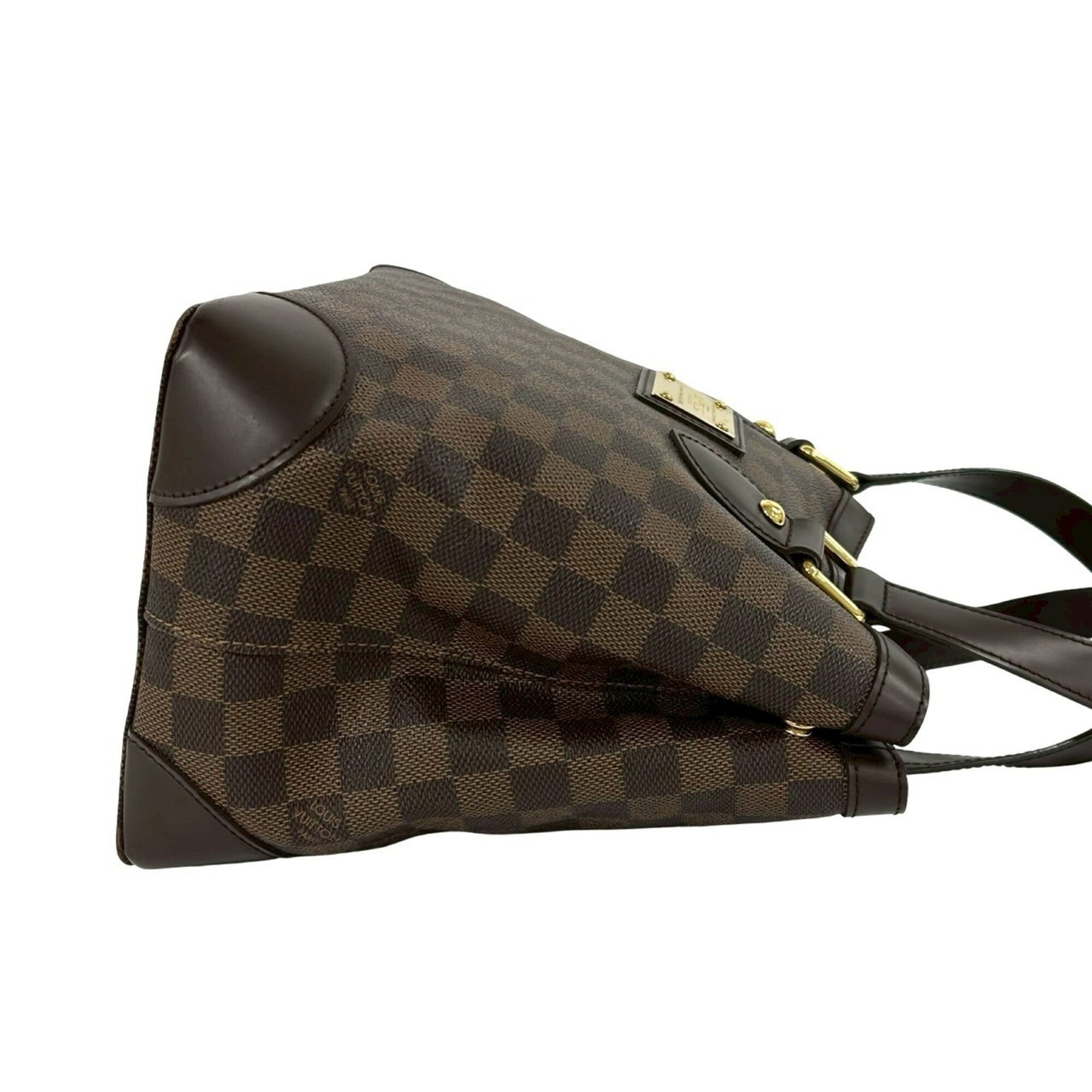 Louis Vuitton Brown Leather Pvc Handbag Tote Bag (Pre-Owned)