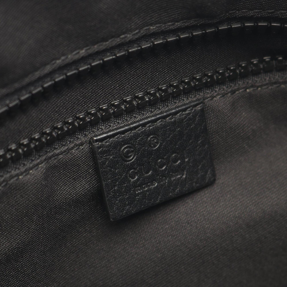 Gucci Black Leather Nylon Canvas Handbag Shoulder Bag (Pre-Owned)