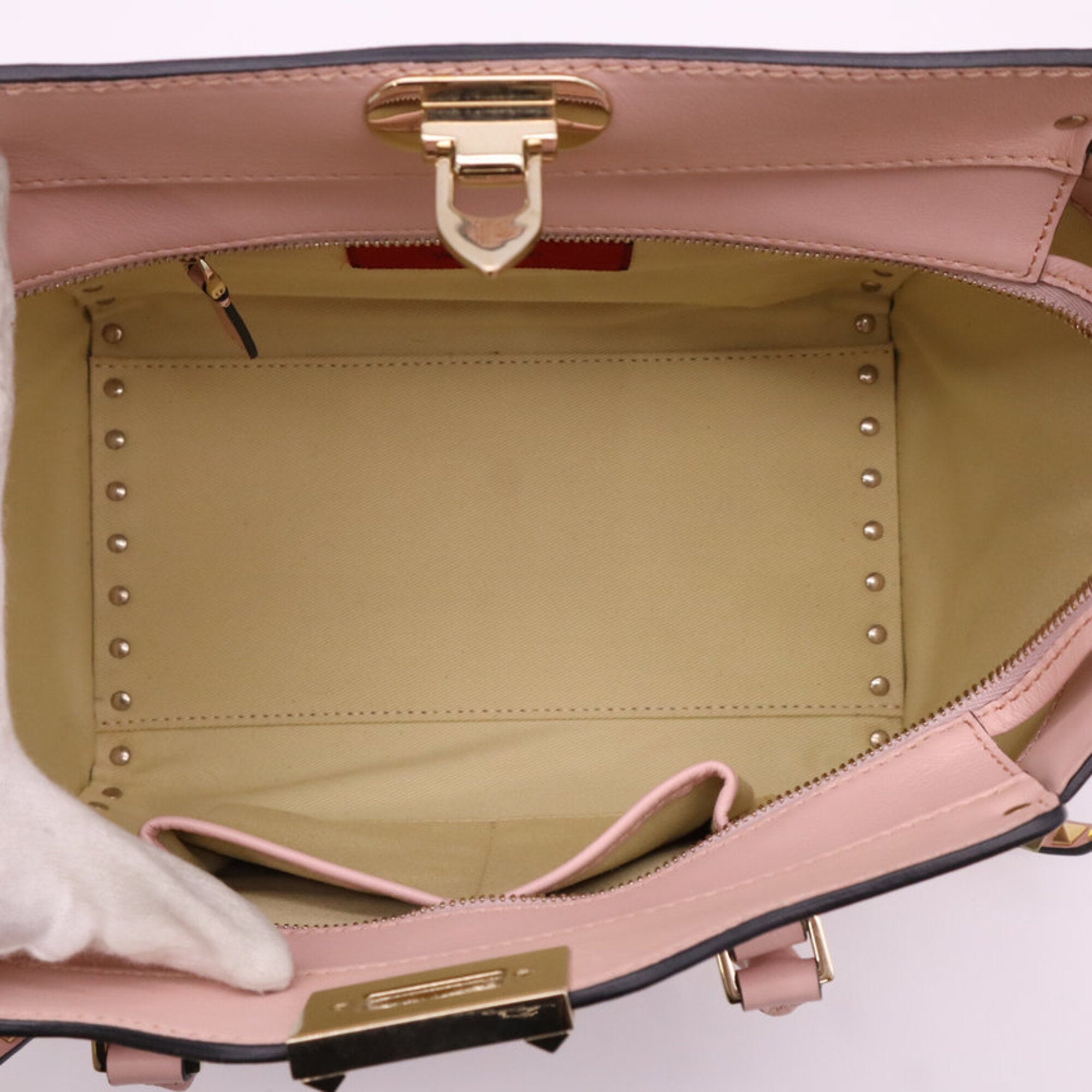 Valentino Pink Leather Handbag Shoulder Bag (Pre-Owned)