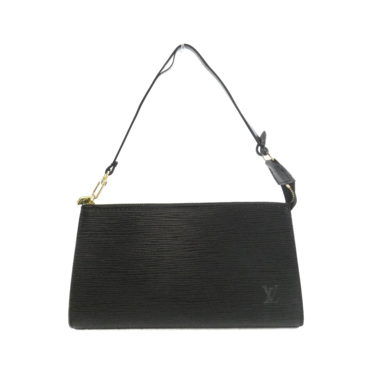 Louis Vuitton Black Leather Pochette Pouch (Pre-Owned)