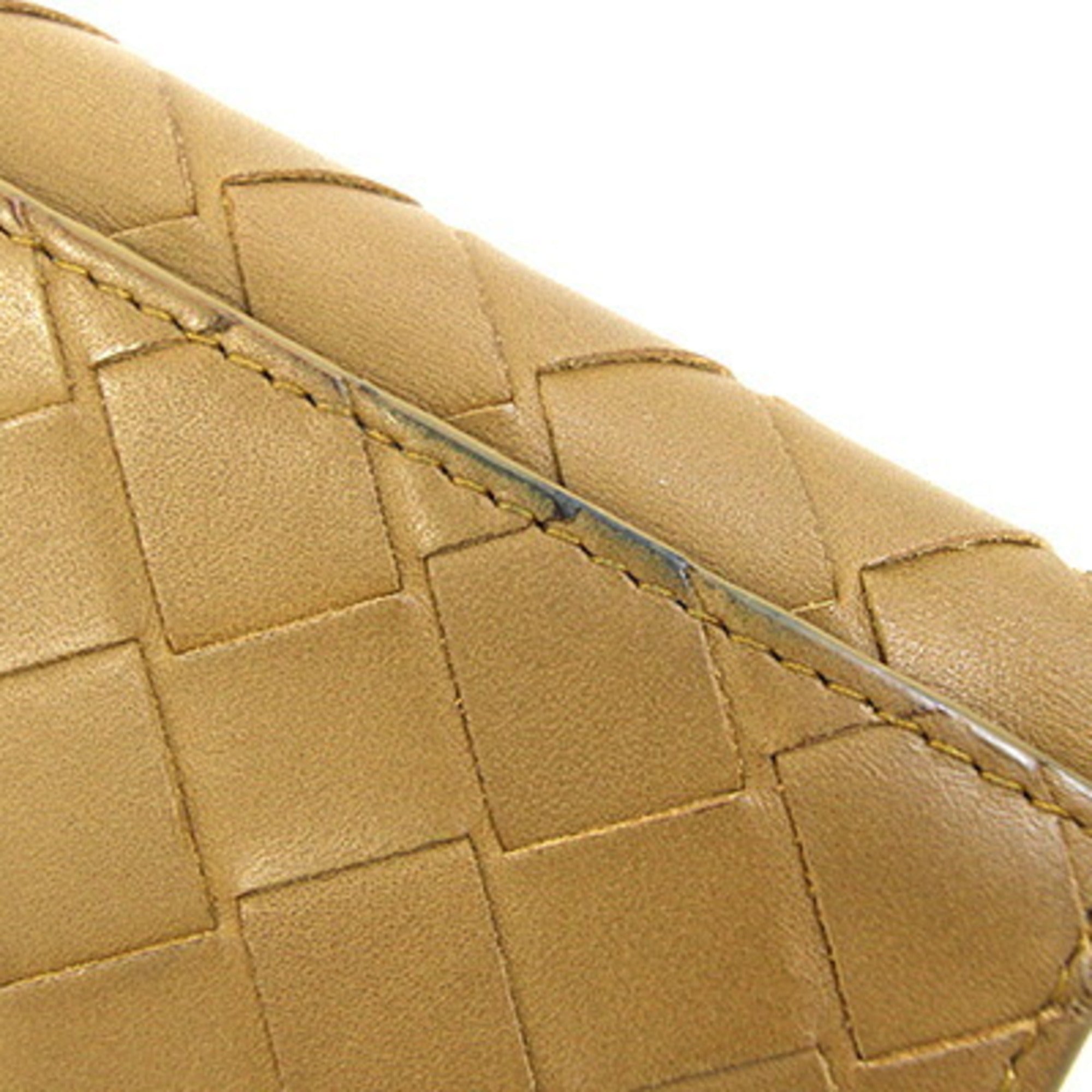 Bottega Veneta Light Brown Leather Long Bill Wallet (Bi-Fold) (Pre-Owned)