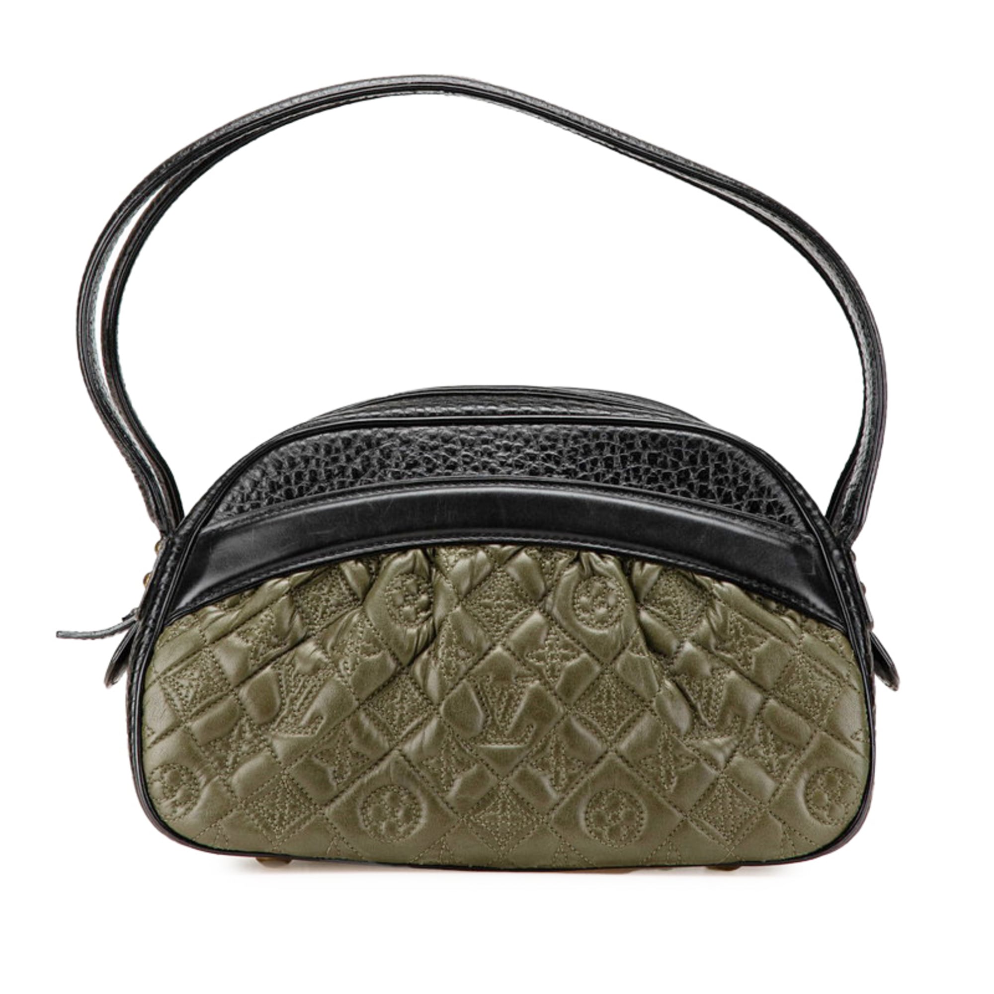Louis Vuitton Black Khaki Noir Leather Handbag Shoulder Bag (Pre-Owned)