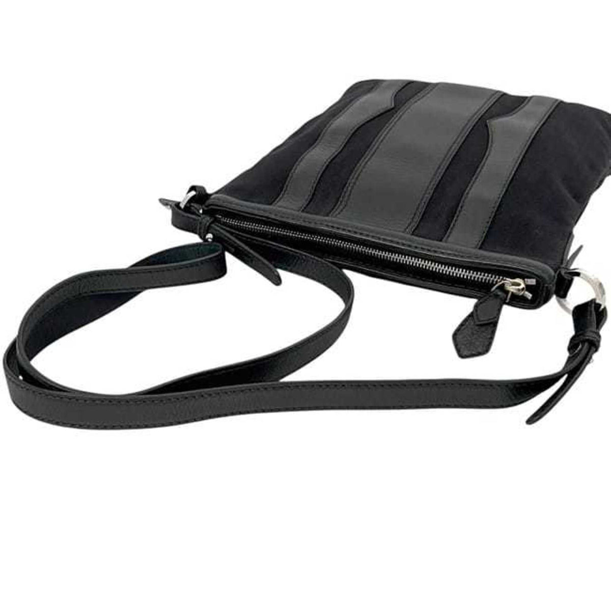 Bvlgari B.Zero1 Black Canvas Leather Shoulder Bag (Pre-Owned)