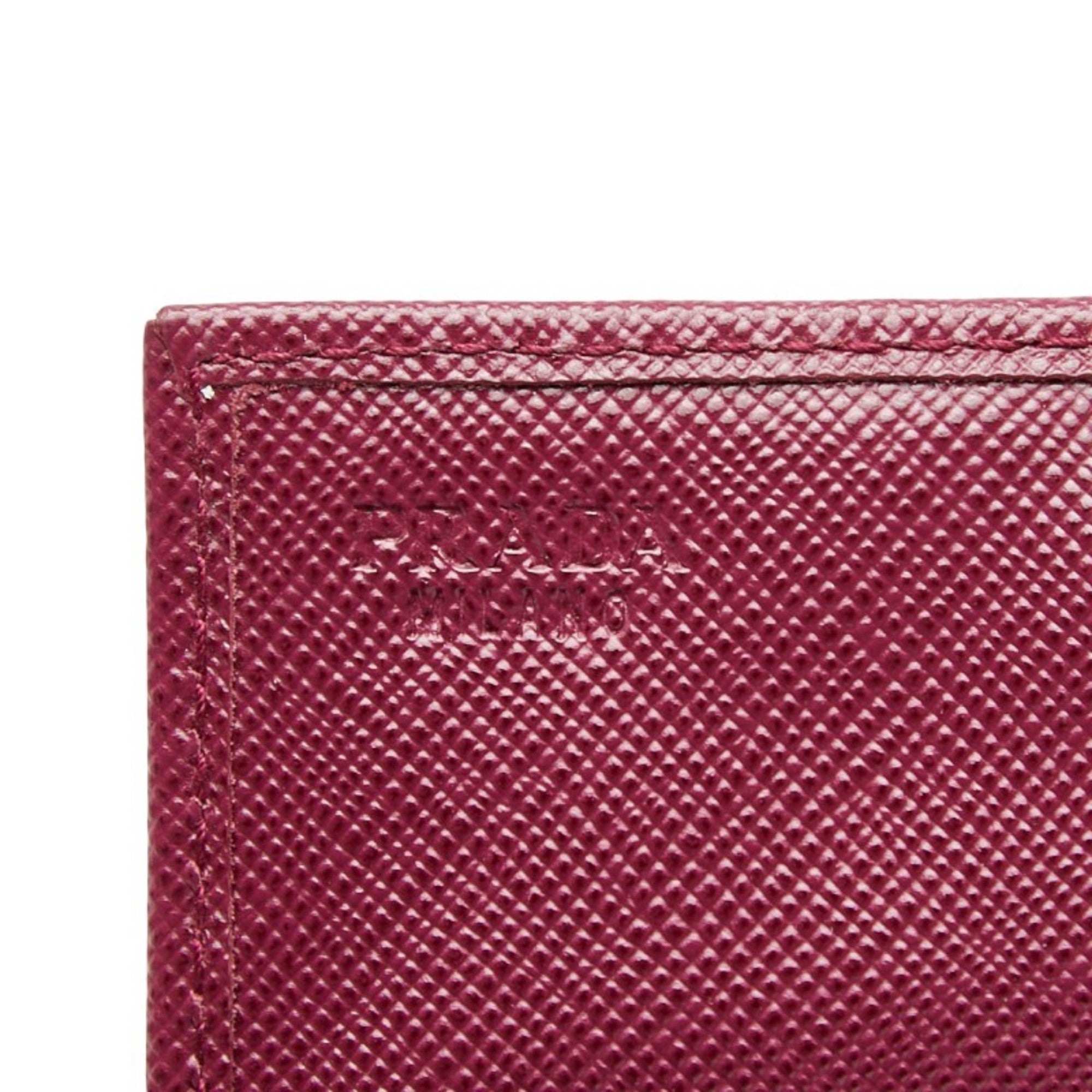 Prada Purple Leather Coin Purse/Coin Case (Pre-Owned)