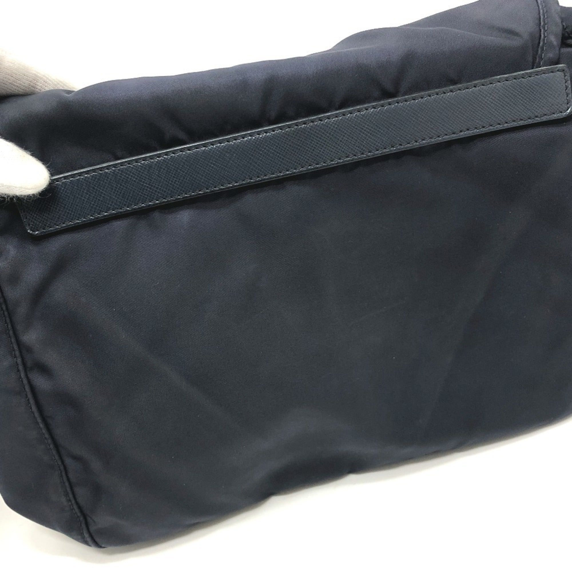 Prada Navy Nylon Shoulder Bag (Pre-Owned)