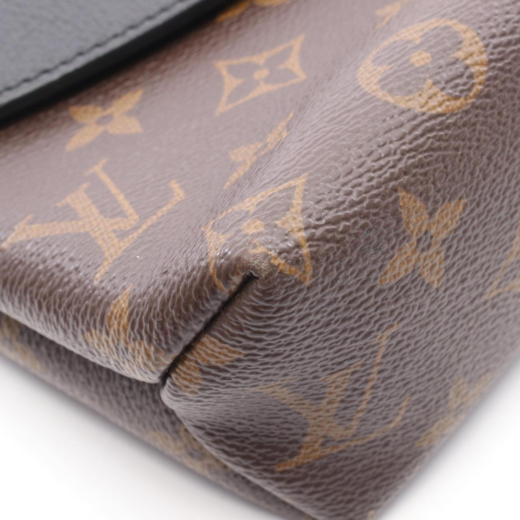 Louis Vuitton Black Brown Monogram Noir Monogram Leather Handbag Shoulder Bag (Pre-Owned)