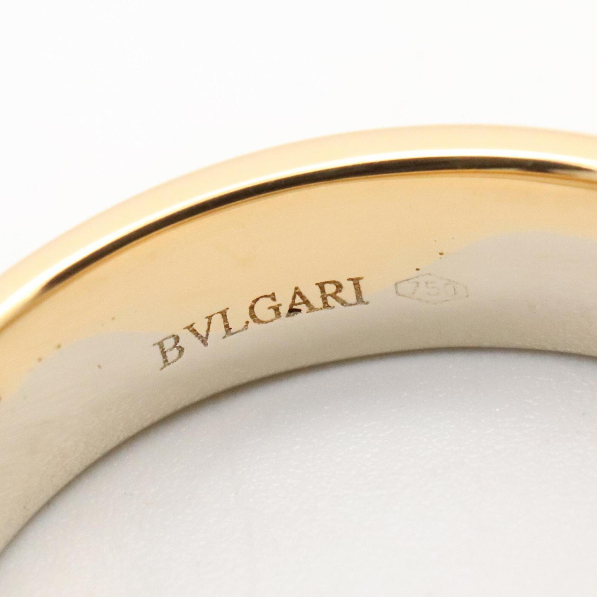 Bvlgari Gold Silver Yellow Gold (18K) White Gold (18K) Band Ring (Pre-Owned)
