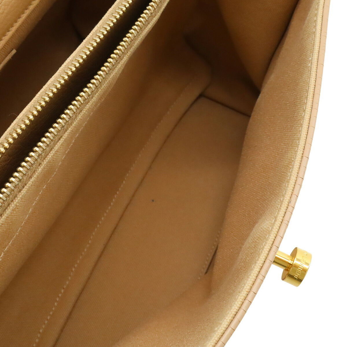 Yves Saint Laurent Pink Beige Leather Handbag Shoulder Bag (Pre-Owned)