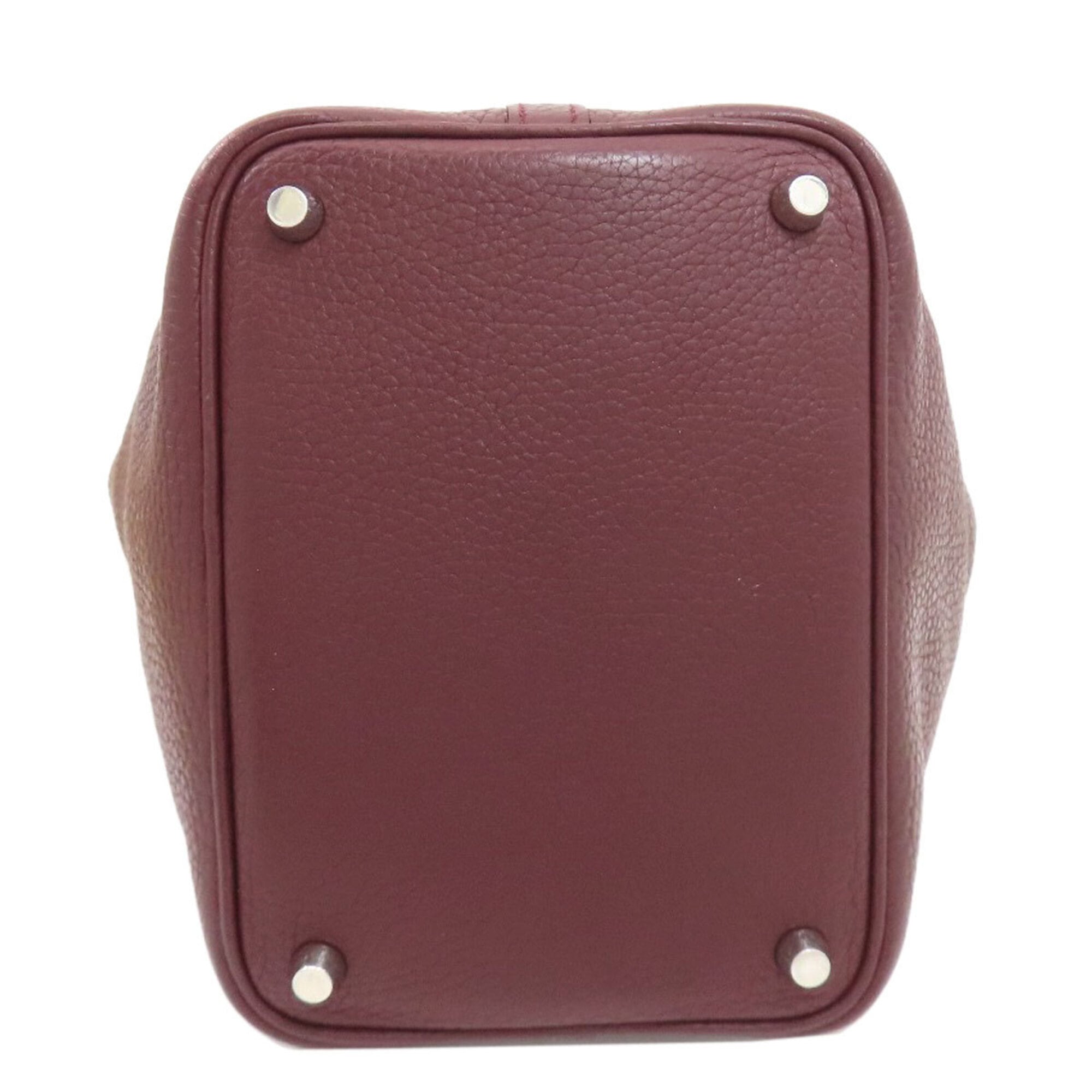 Hermes Picotin Bordeaux Taurillon Clemence Leather Handbag (Pre-Owned)