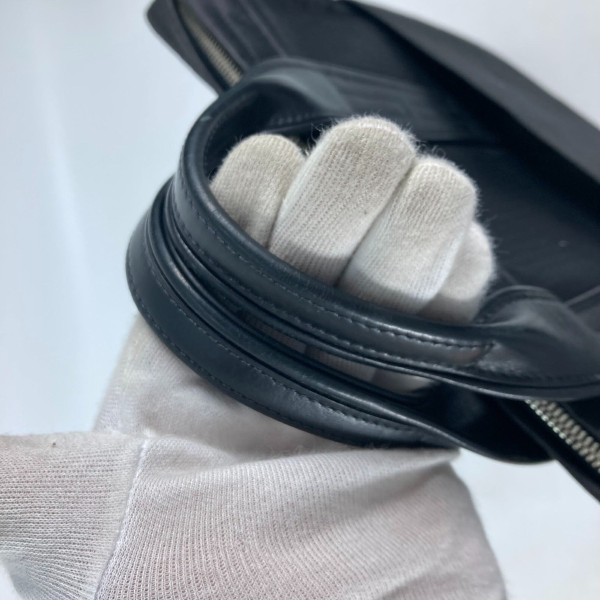 Hermes Acapulco Black Nylon Handbag Tote Bag (Pre-Owned)