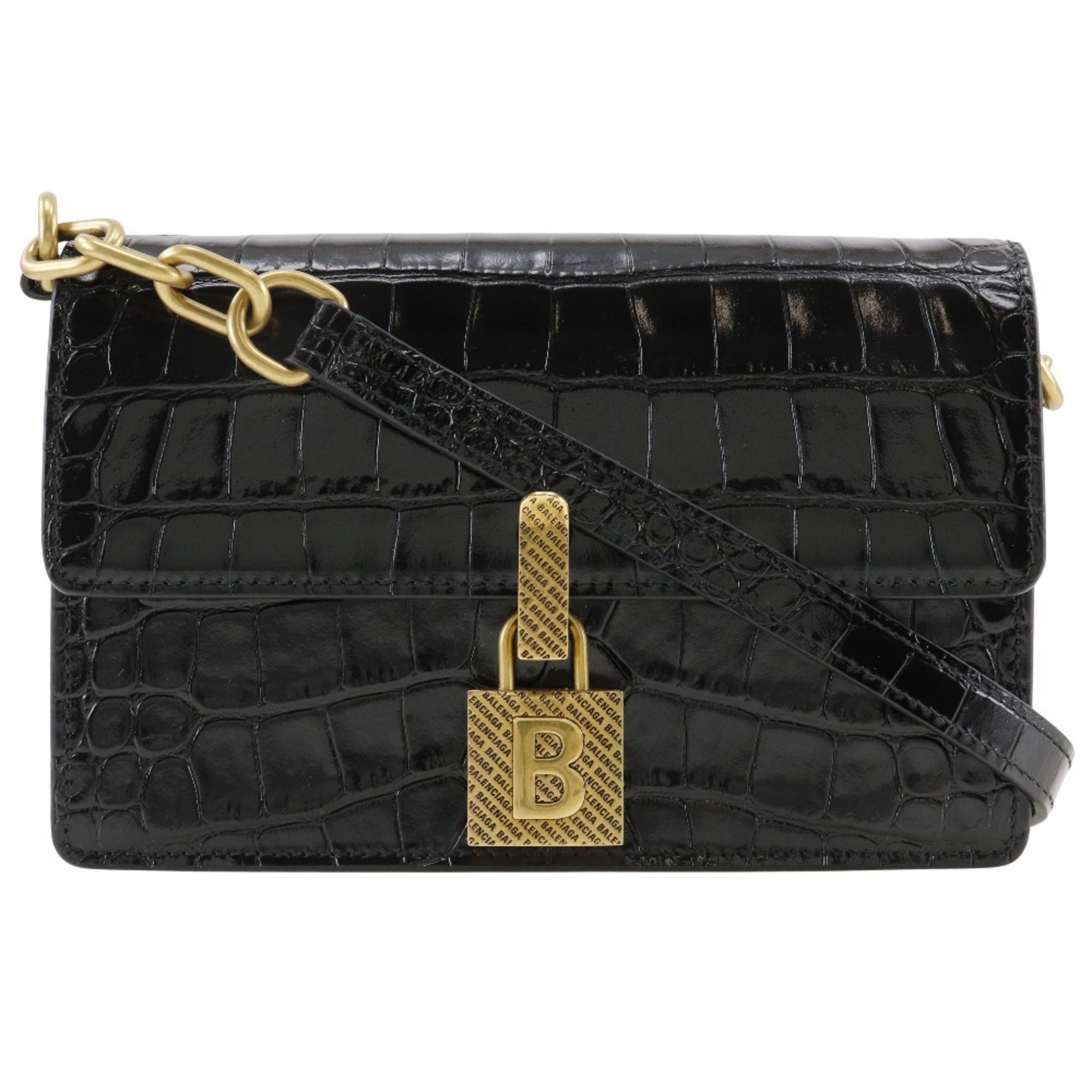 Balenciaga Black Leather Shoulder Bag (Pre-Owned)