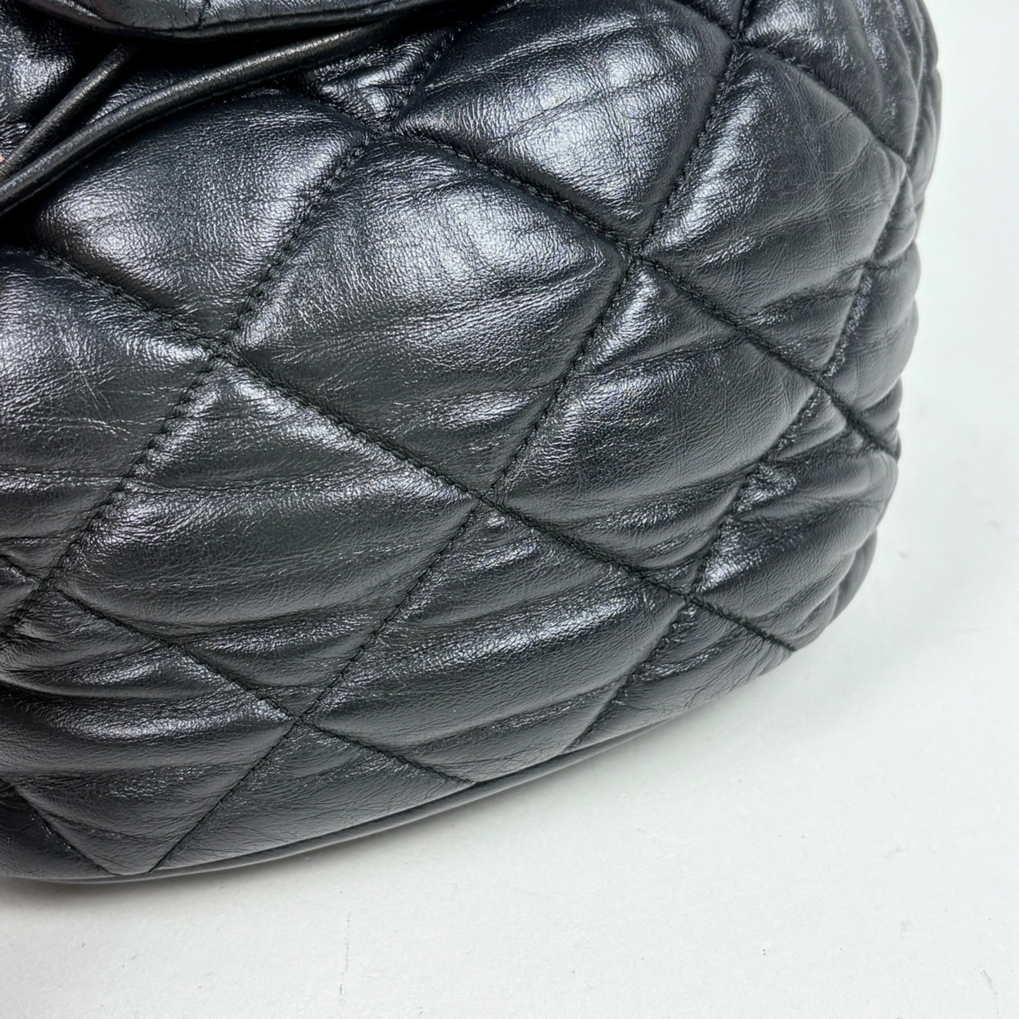 Salvatore Ferragamo Black Quilting Backpack (Pre-Owned)