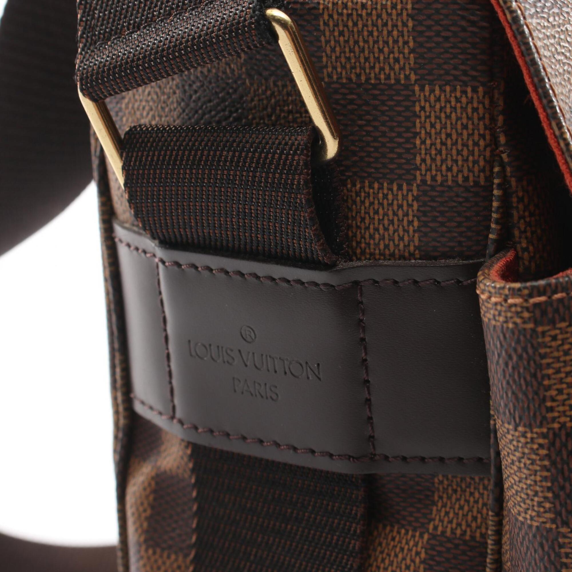 Louis Vuitton Brown Ebene Coated Canvas Leather Handbag Shoulder Bag (Pre-Owned)