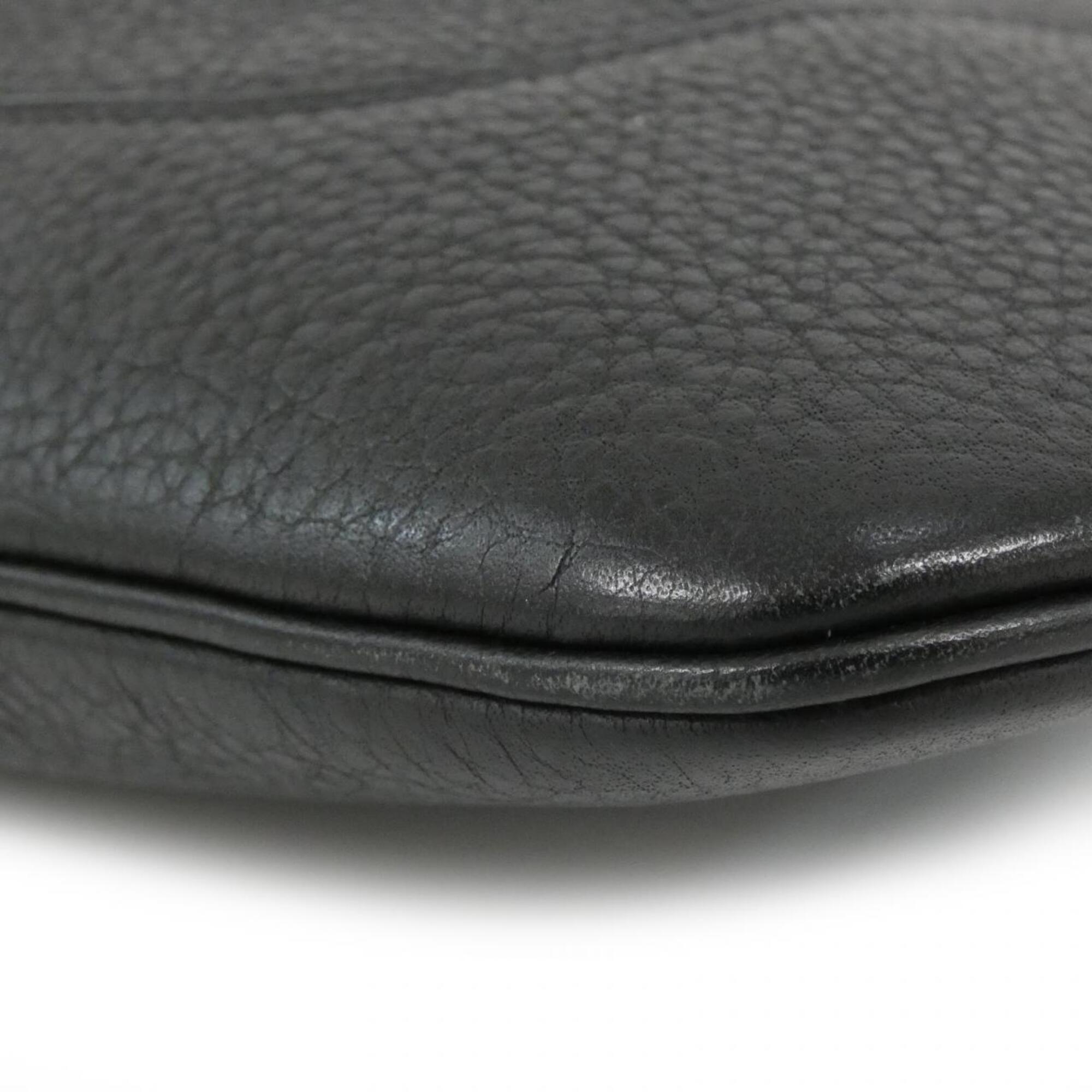 Hermes Black Taurillon Clemence Leather Shoulder Bag (Pre-Owned)