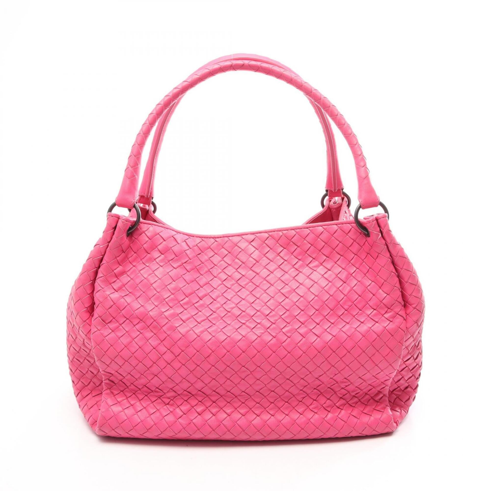 Bottega Veneta Intrecciato Pink Intrecciato Handbag Tote Bag (Pre-Owned)