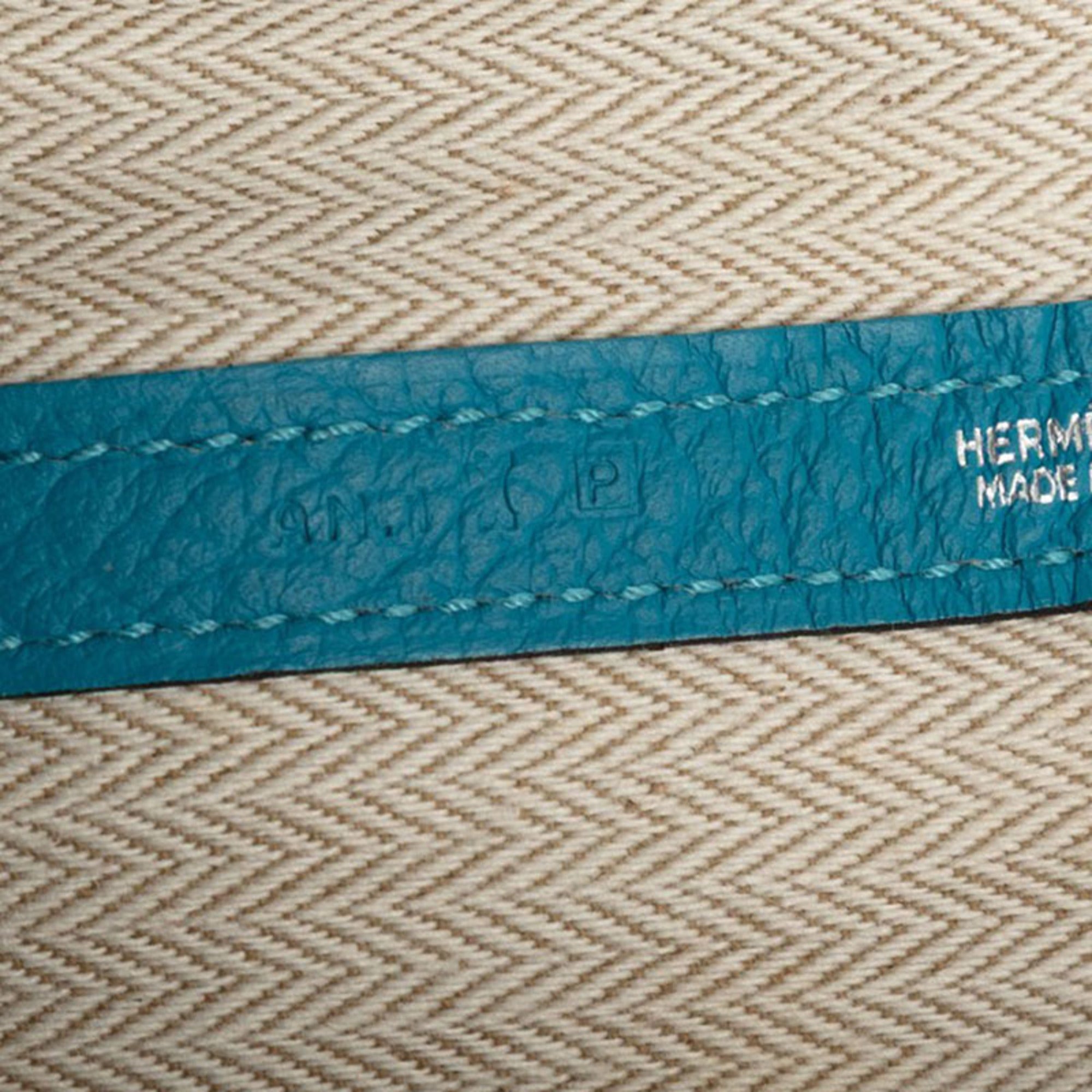 Hermes Blue Cobalt Negonda Leather Handbag Tote Bag (Pre-Owned)