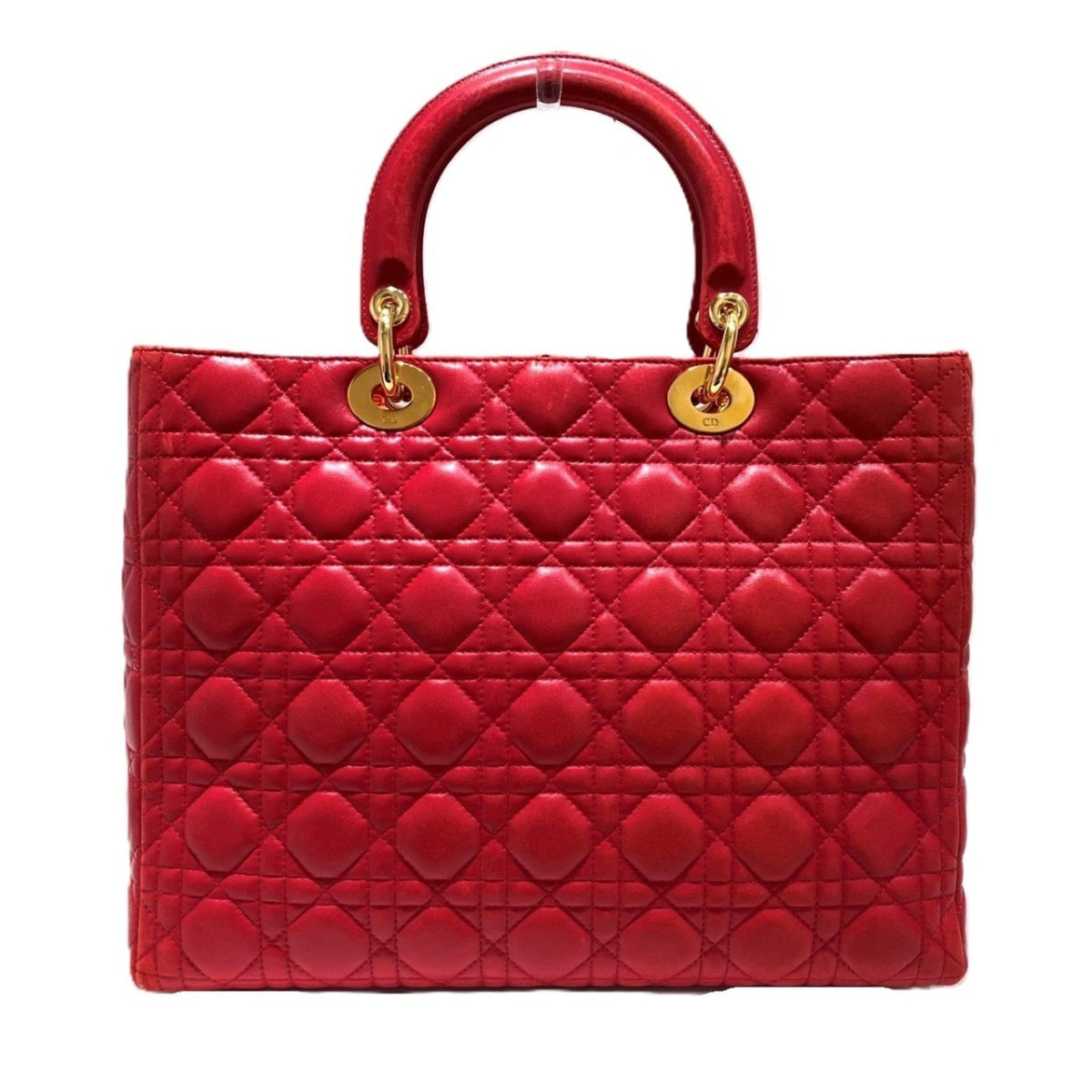 Christian Dior Red Color Leather Handbag (Pre-Owned)