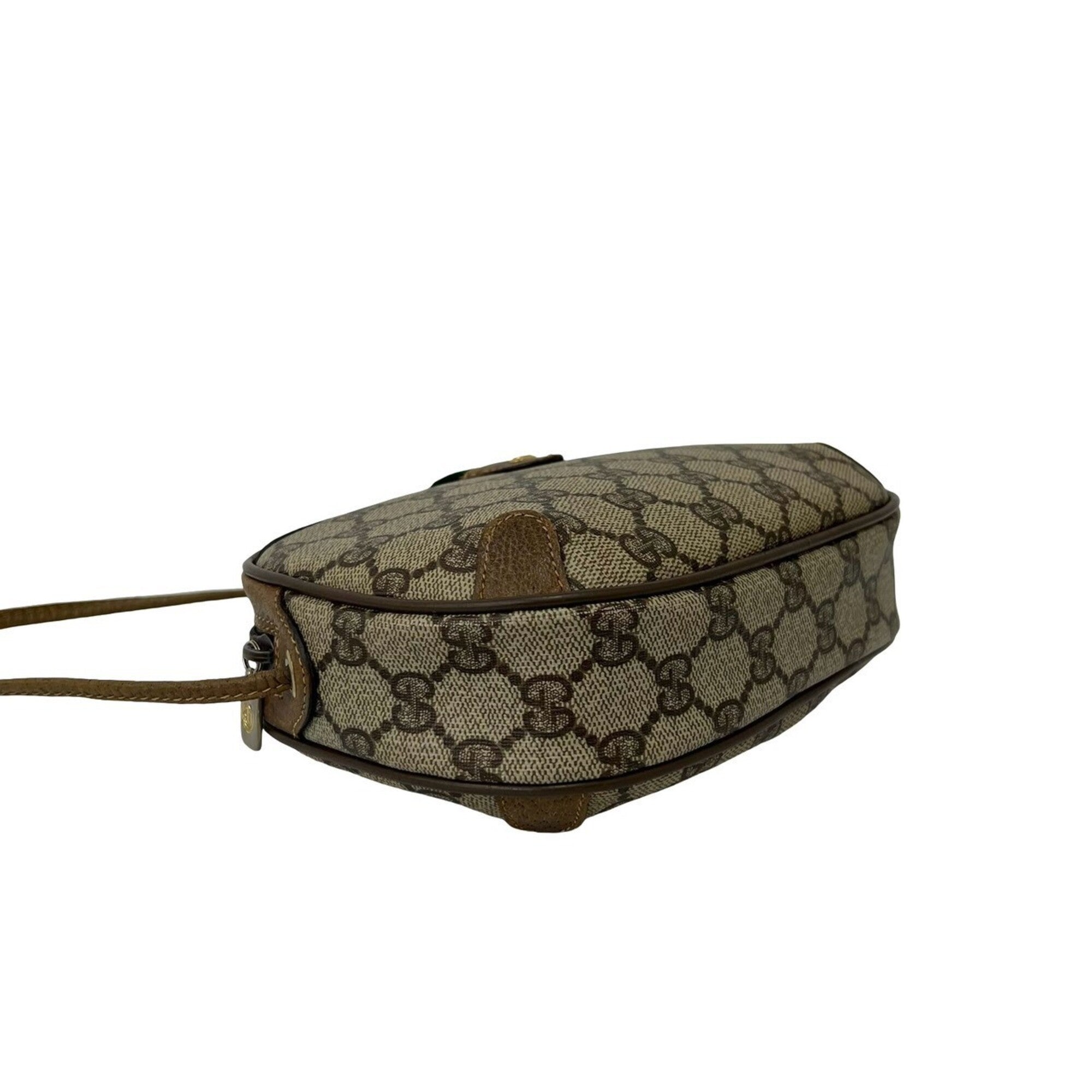 Gucci Brown Green Red Color Leather Pvc Pochette Shoulder Bag (Pre-Owned)