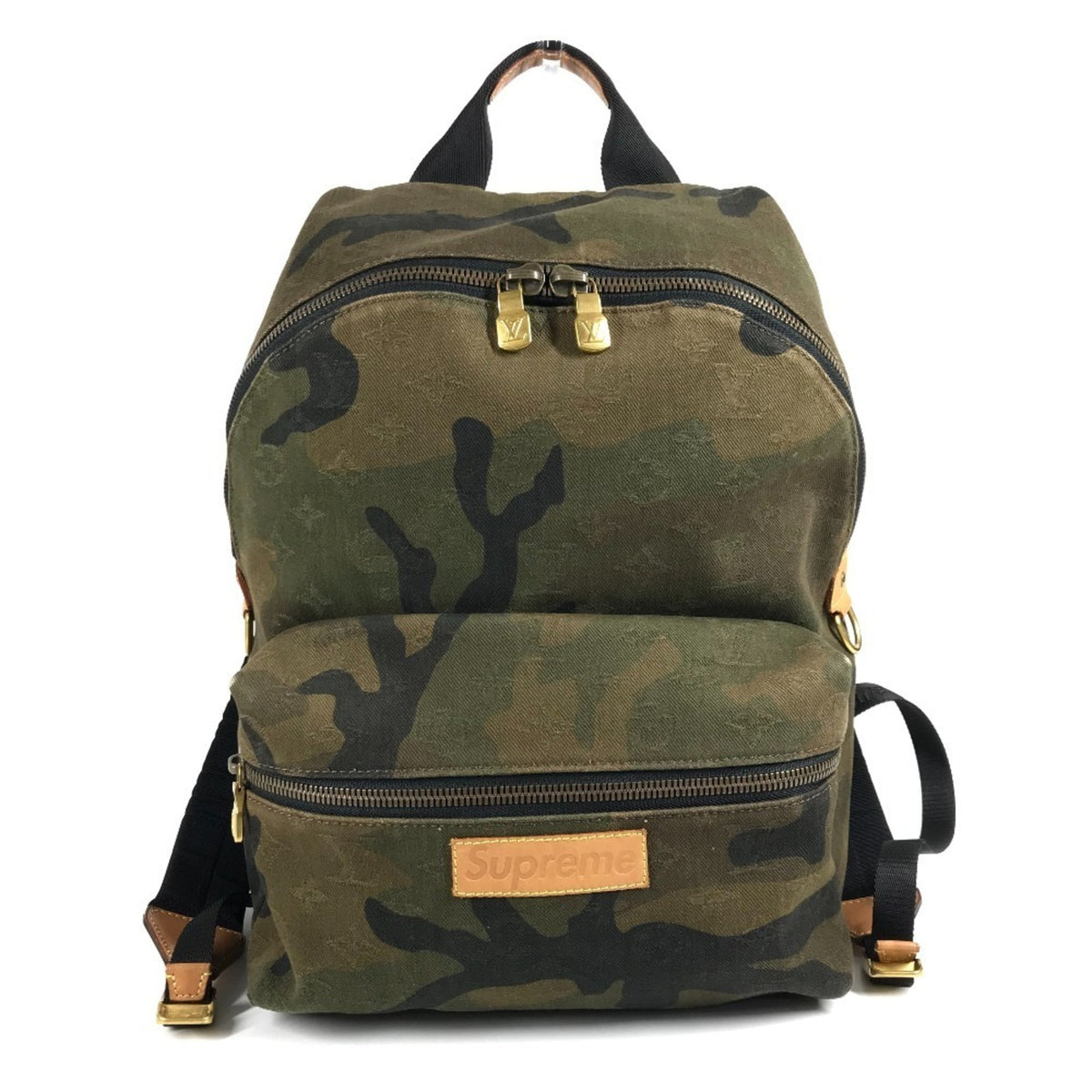 Louis Vuitton Camouflage Green Canvas Backpack (Pre-Owned)