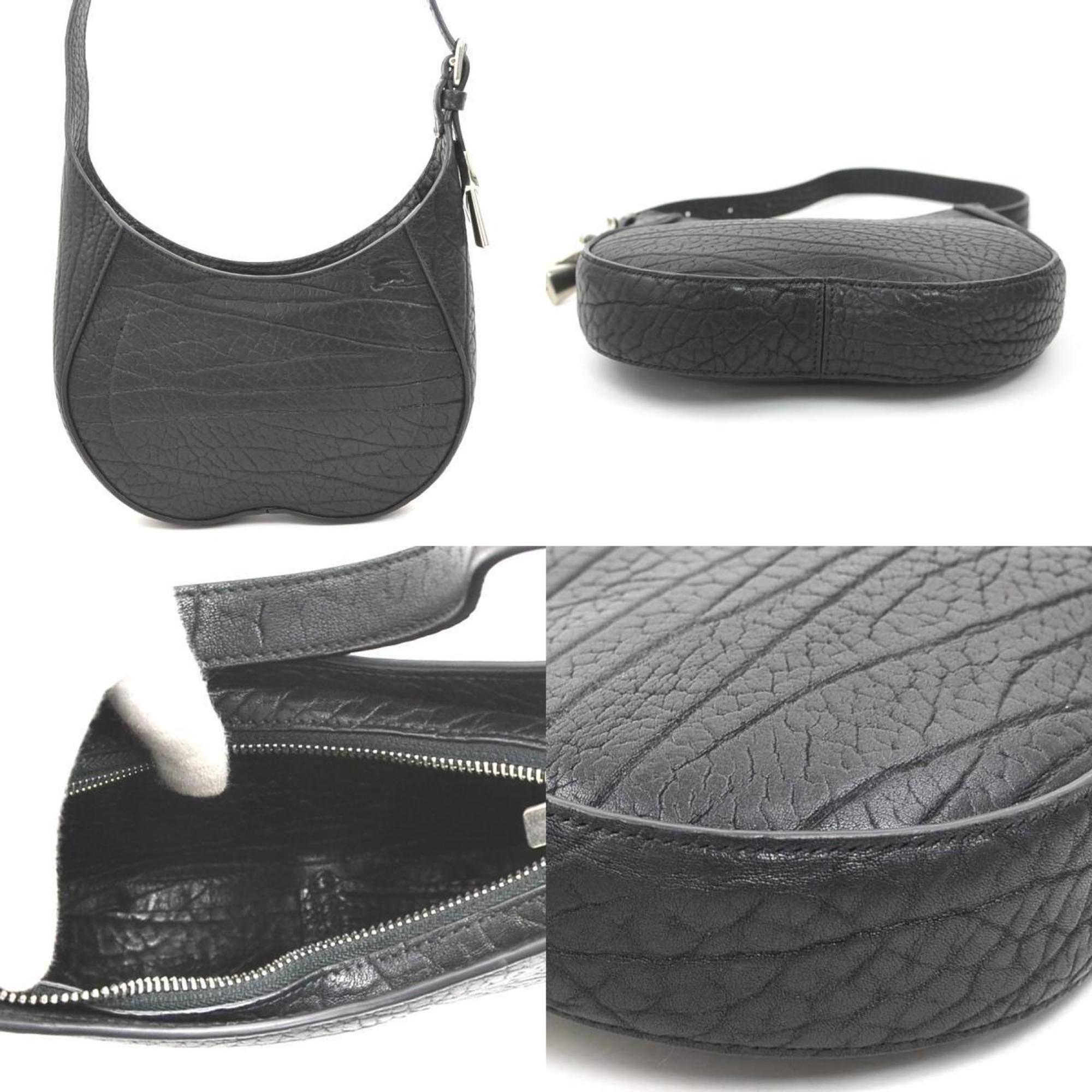 Burberry Black Leather Shoulder Bag (Pre-Owned)