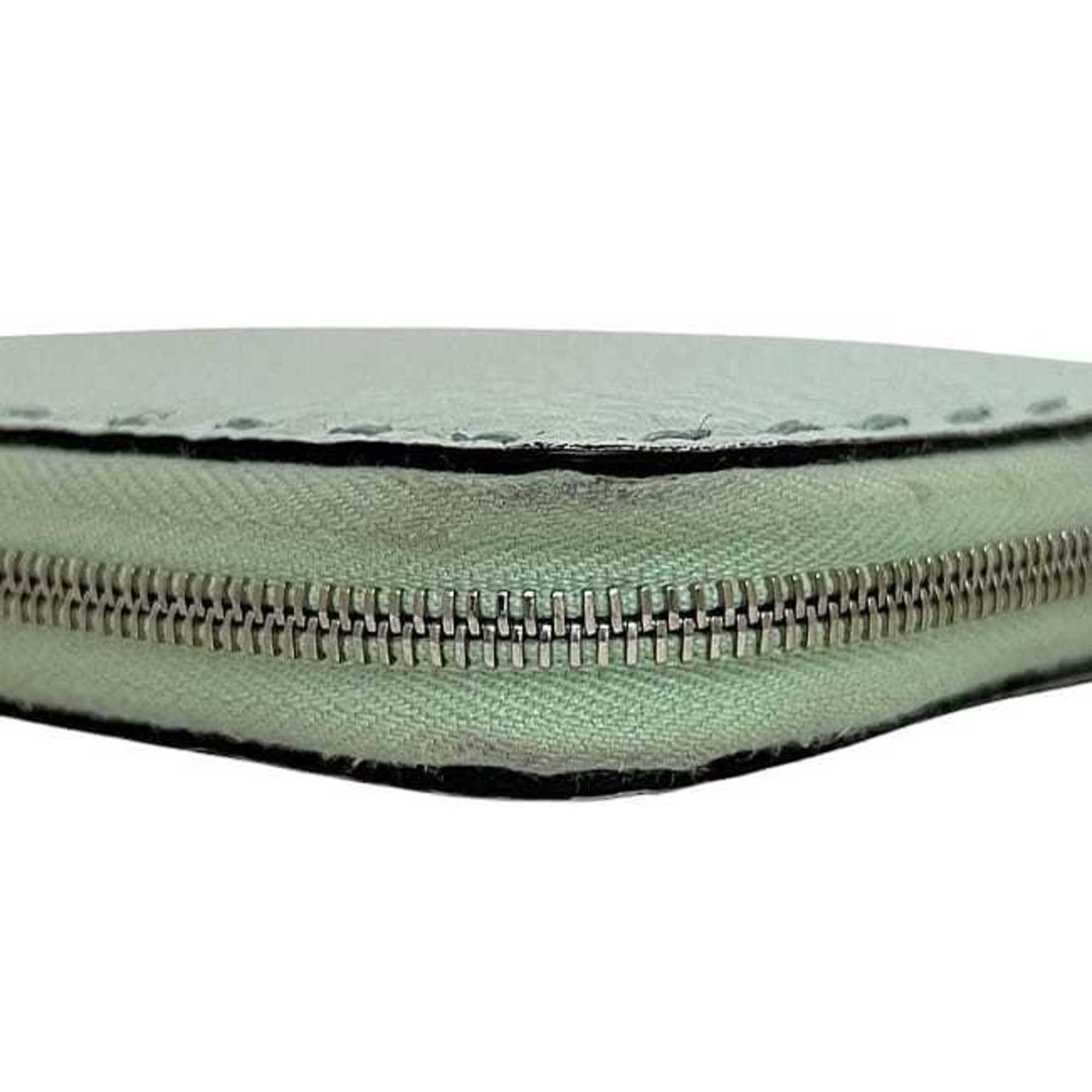 Fendi Light Green Leather Coin Purse/Coin Case (Pre-Owned)