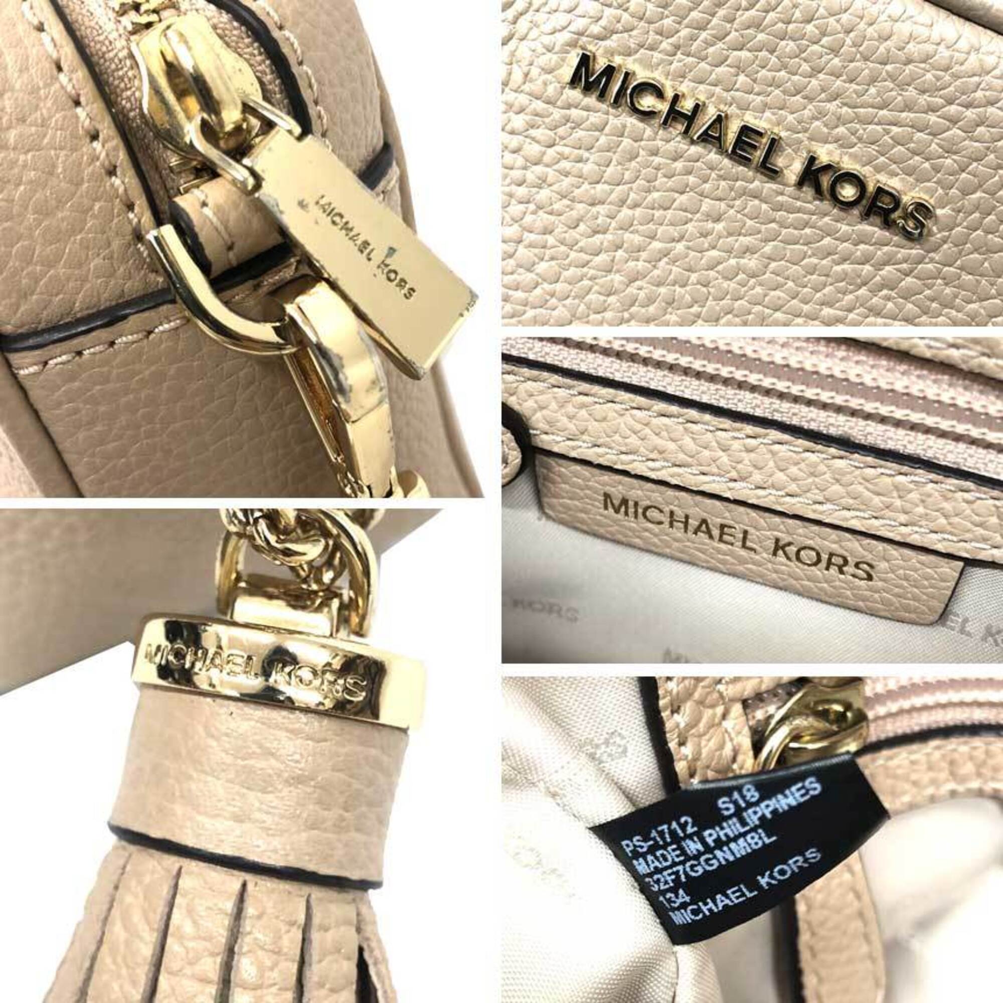 Michael Kors Beige Leather Pochette Shoulder Bag (Pre-Owned)