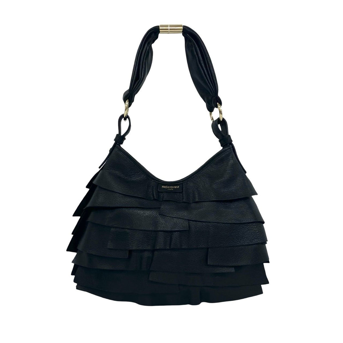 Yves Saint Laurent Black Leather Shoulder Bag (Pre-Owned)