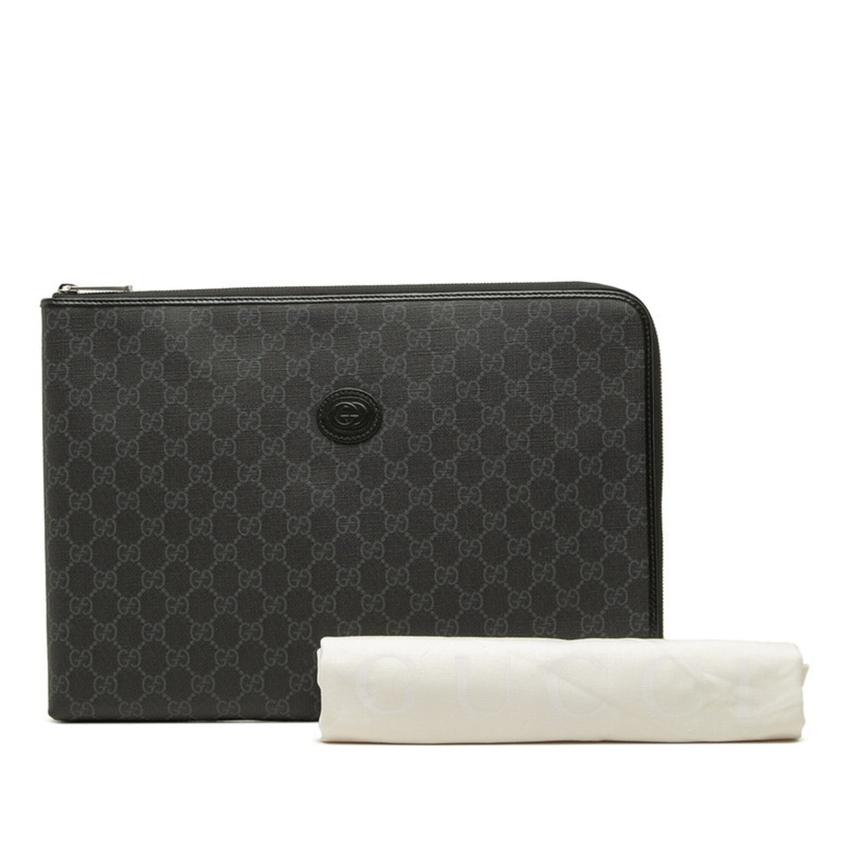 Gucci Black Pvc Leather Clutch Bag (Pre-Owned)