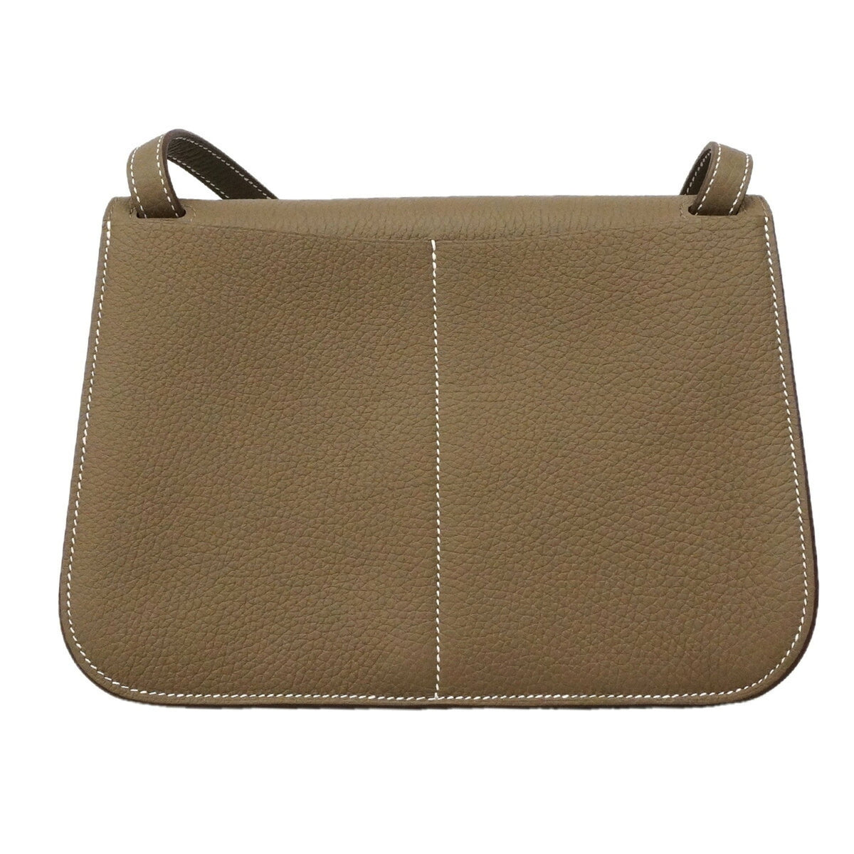 Hermes Etoupe Gray Taurillon Clemence Leather Handbag (Pre-Owned)