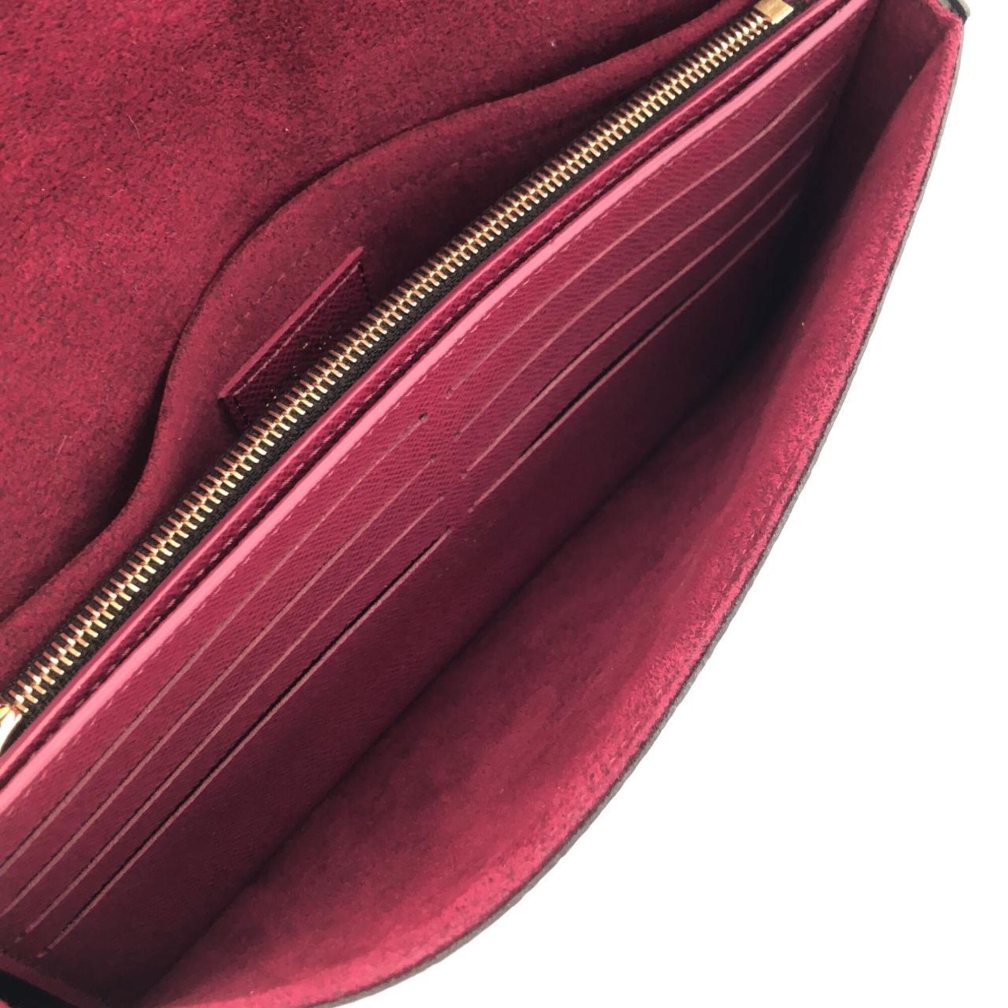 Louis Vuitton Marron Coated Canvas Pochette Pouch Shoulder Bag (Pre-Owned)