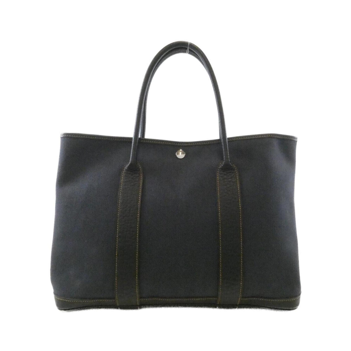 Hermes Black Buffle Skipper Leather Handbag (Pre-Owned)