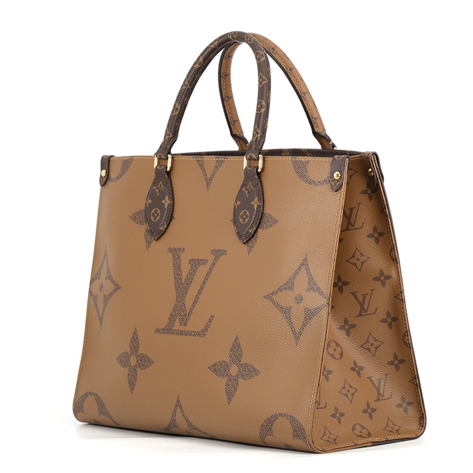Louis Vuitton Monogram Reverse Red Brown Monogram Reverse Monogram Handbag Tote Bag (Pre-Owned)