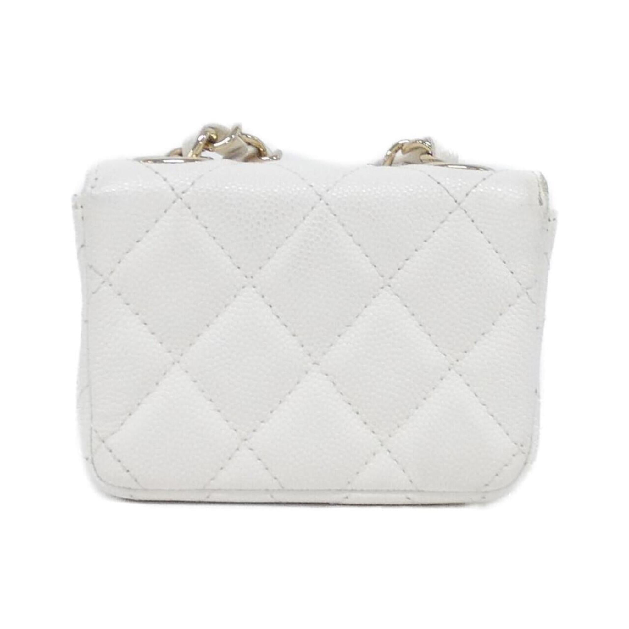 Chanel White Grained Calfskin Fanny Pack (Pre-Owned)