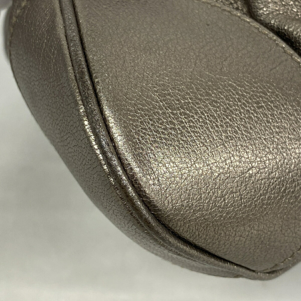 Salvatore Ferragamo Metallic Brown Leather Handbag (Pre-Owned)