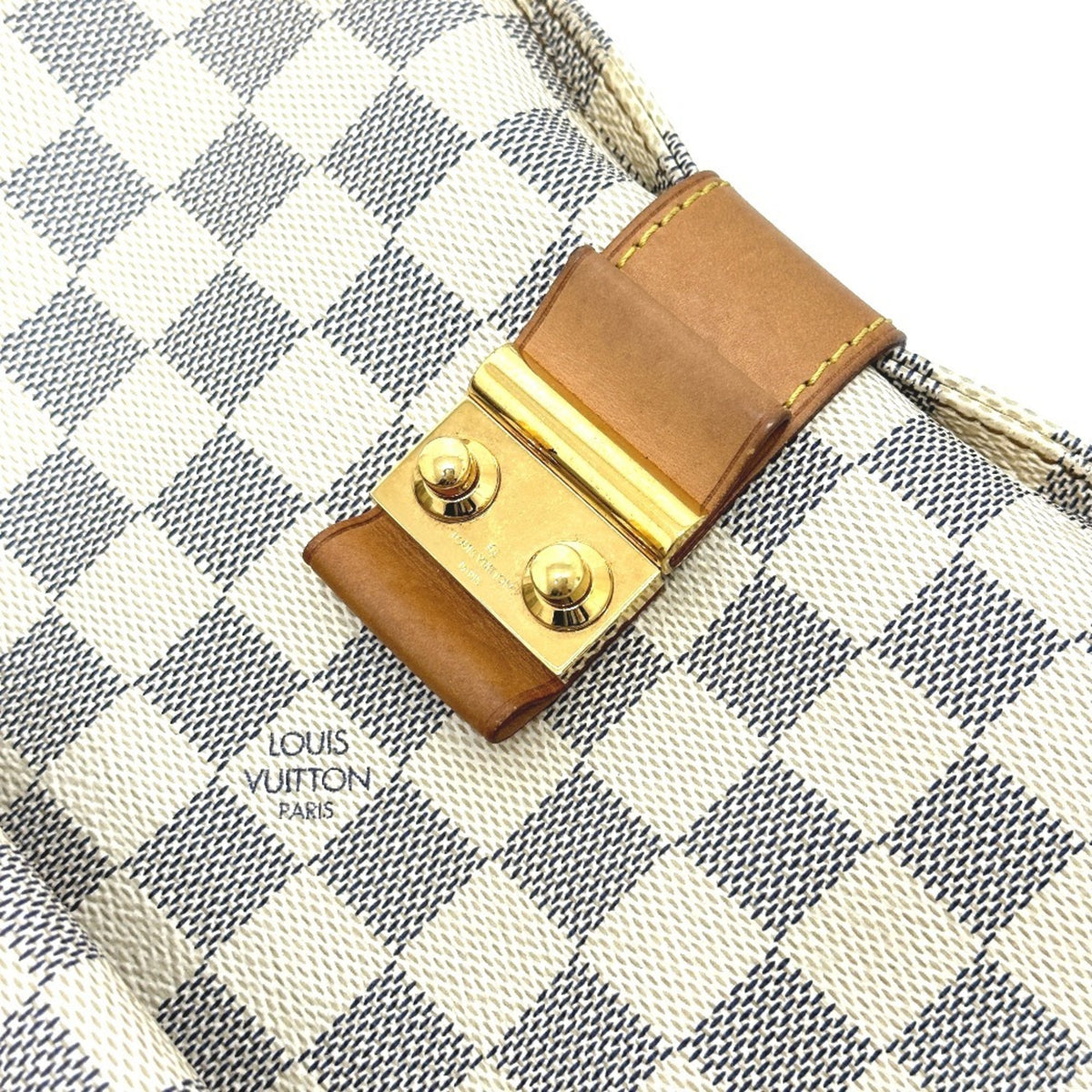 Louis Vuitton White Damier Azur Shoulder Bag Tote Bag (Pre-Owned)