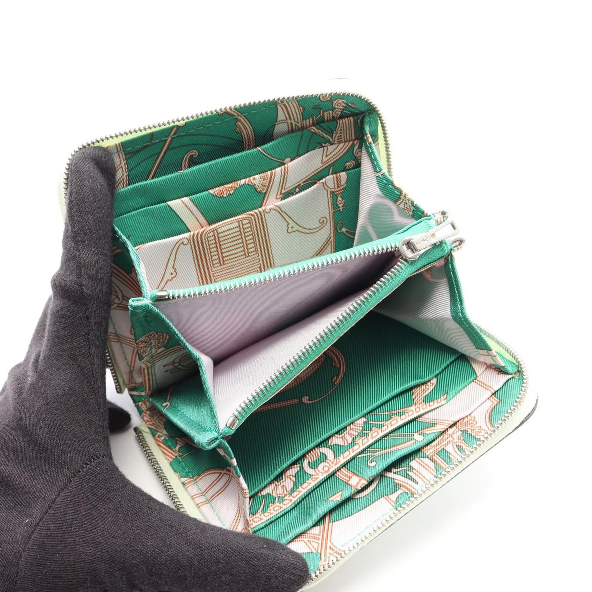 Hermes Green Epsom Leather Coin Purse/Coin Case (Pre-Owned)