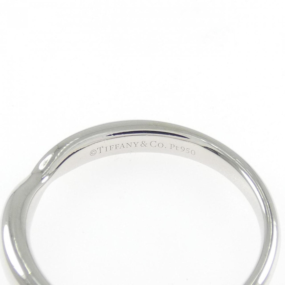Tiffany Platinum Platinum 950 Band Ring (Pre-Owned)