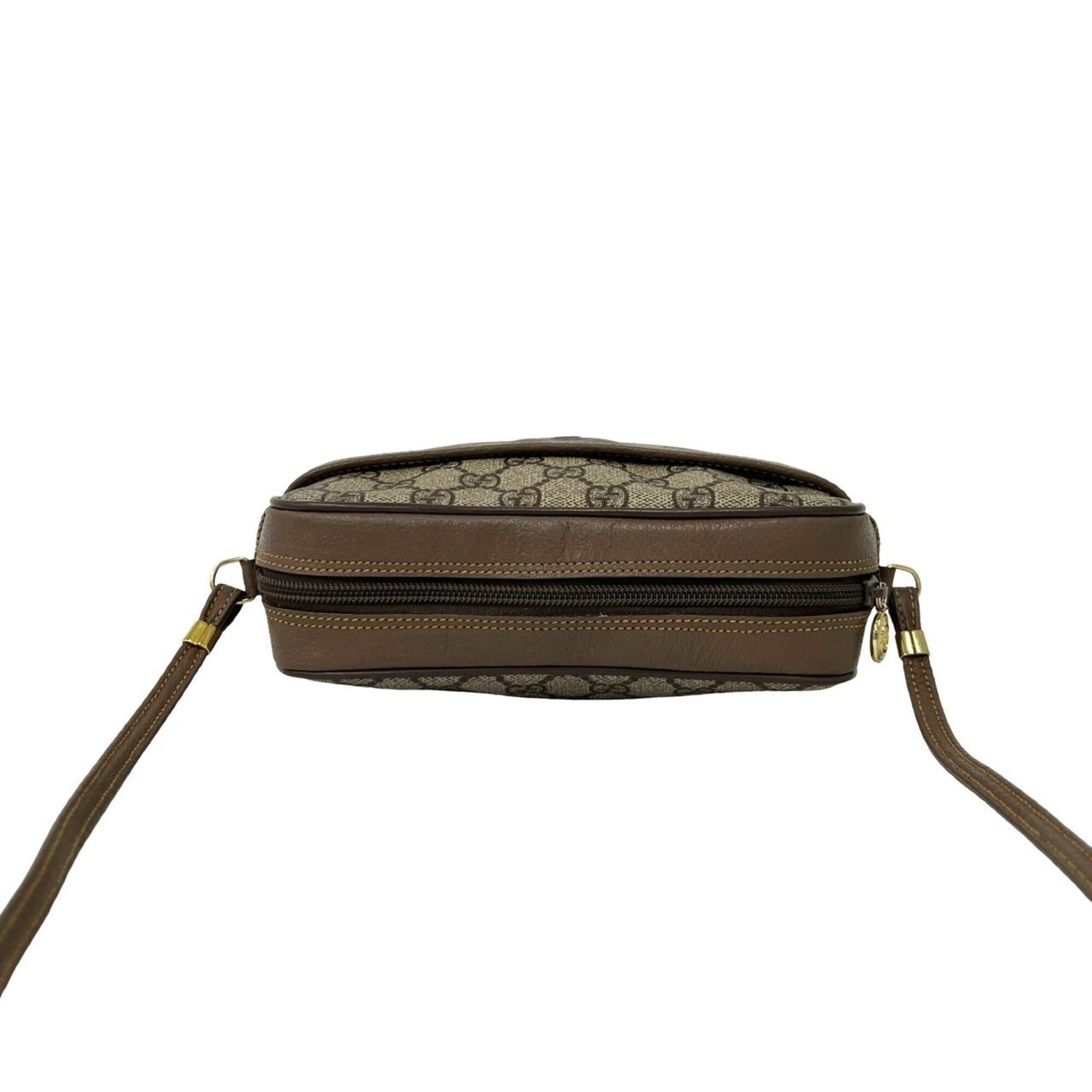 Gucci Brown Leather Pvc Pochette Shoulder Bag (Pre-Owned)