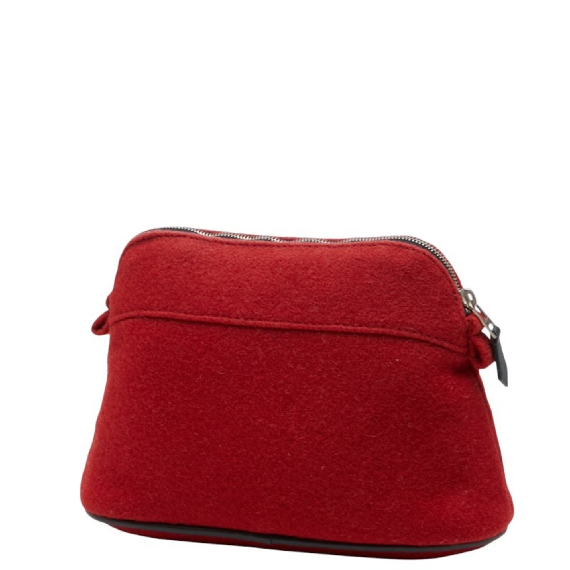 Hermes Red Color Wool Pouch (Pre-Owned)