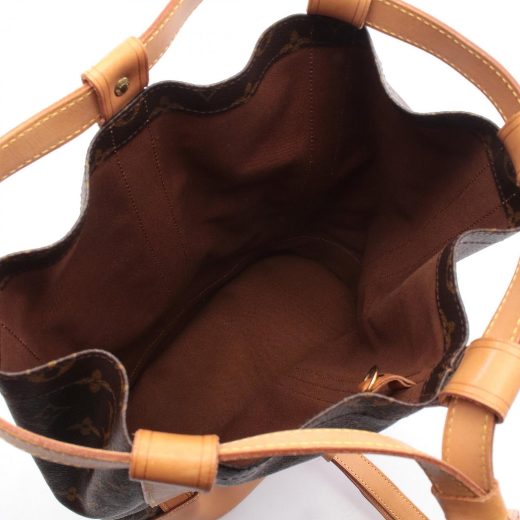 Louis Vuitton Brown Monogram Coated Canvas Leather Handbag Shoulder Bag (Pre-Owned)