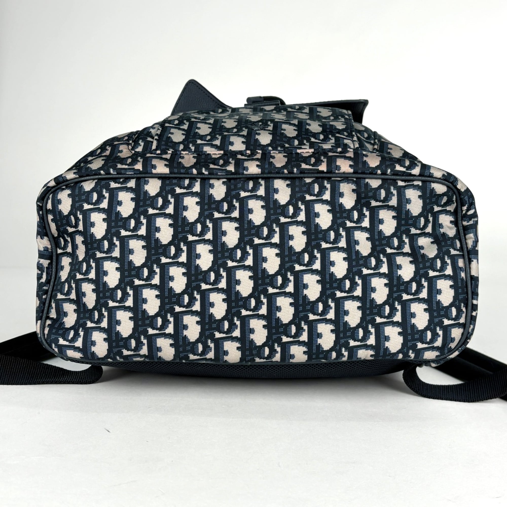 Christian Dior Navy Nylon Leather Backpack (Pre-Owned)
